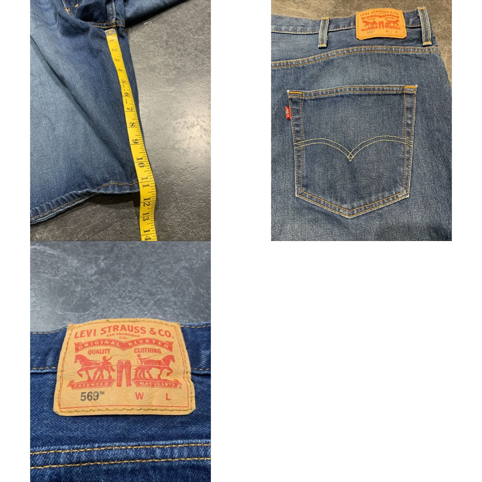 Levi's Levi's 569 Mens Shorts 54 Big & Tall Blue Denim Cotton Chino Style Men Size US 32 / EU 48 - 8 Thumbnail