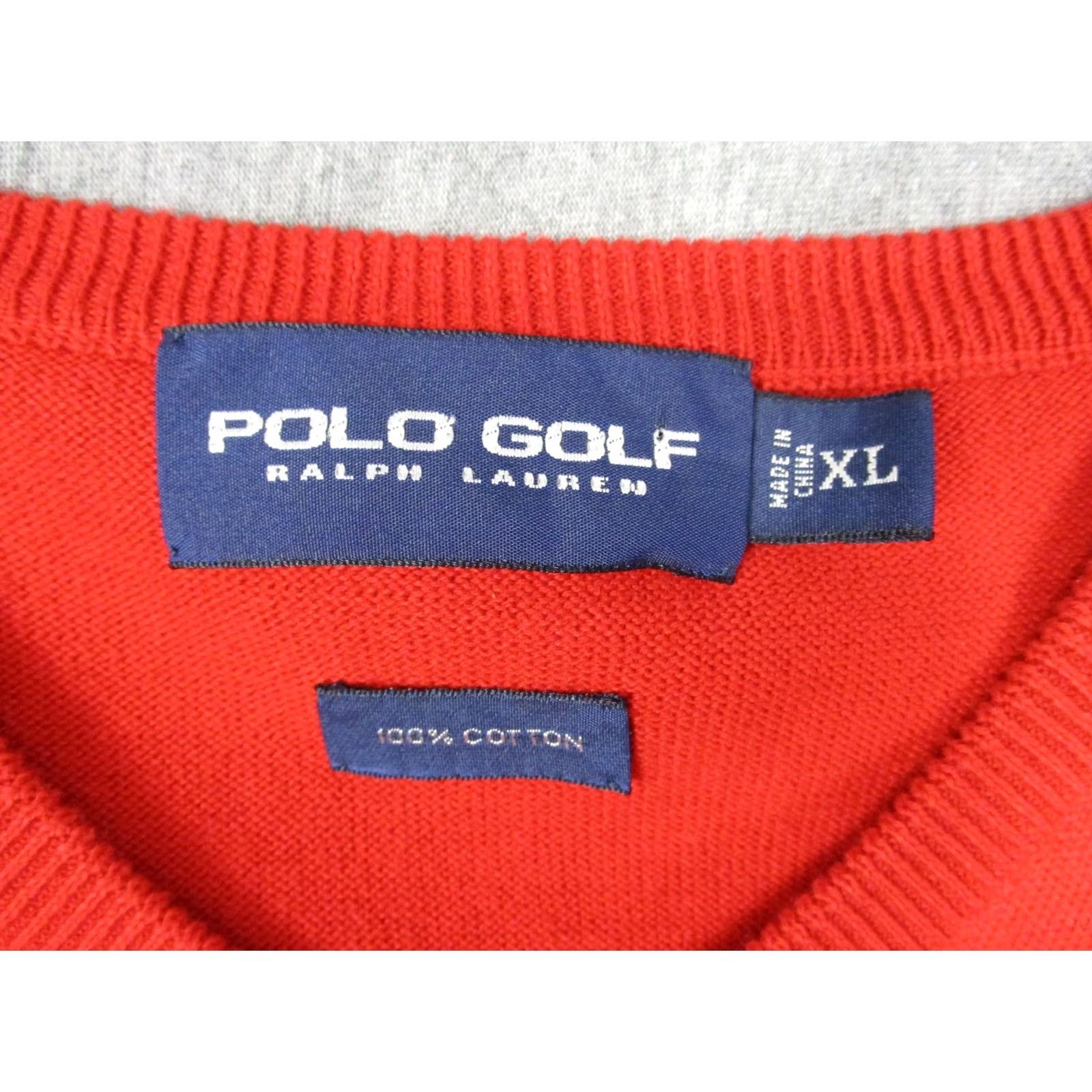 Polo Ralph Lauren Polo Golf Ralph Lauren Sweater Vest Mens XL Red V Neck Cotton Shoal Creek Size US XL / EU 56 / 4 - 3 Thumbnail