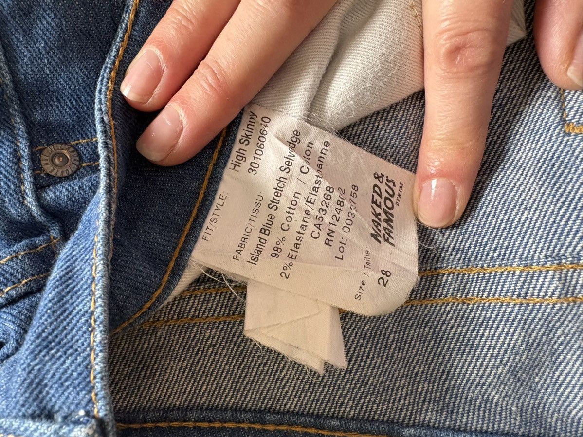 Naked & Famous Naked and Famous Island Blue Stretch Selvedge - High Skinny Size 28" / US 6 / IT 42 - 5 Thumbnail