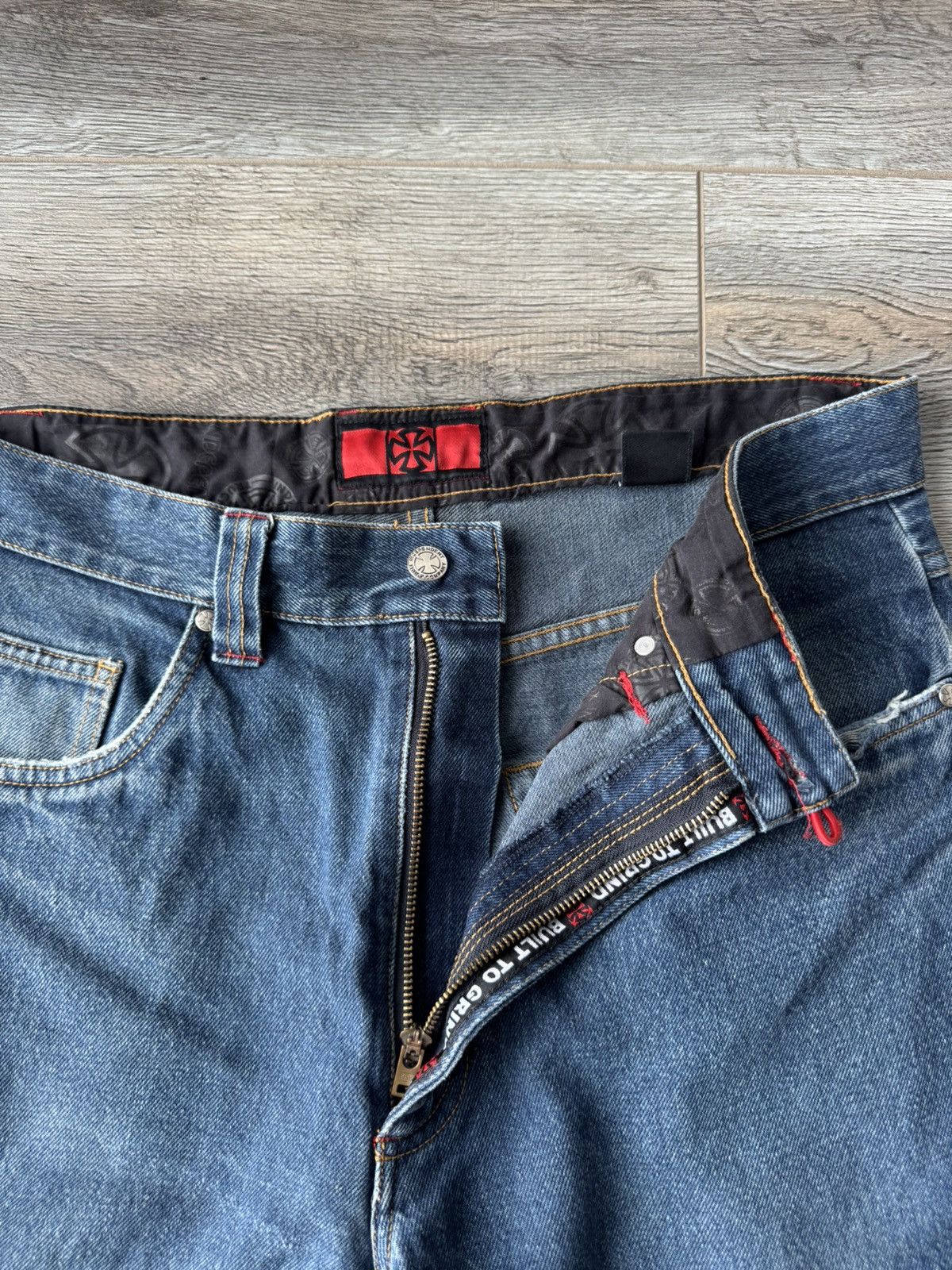 Independent Truck Co. Vintage Independent Truck Company Rap Distressed Jeans Size US 34 / EU 50 - 7 Thumbnail