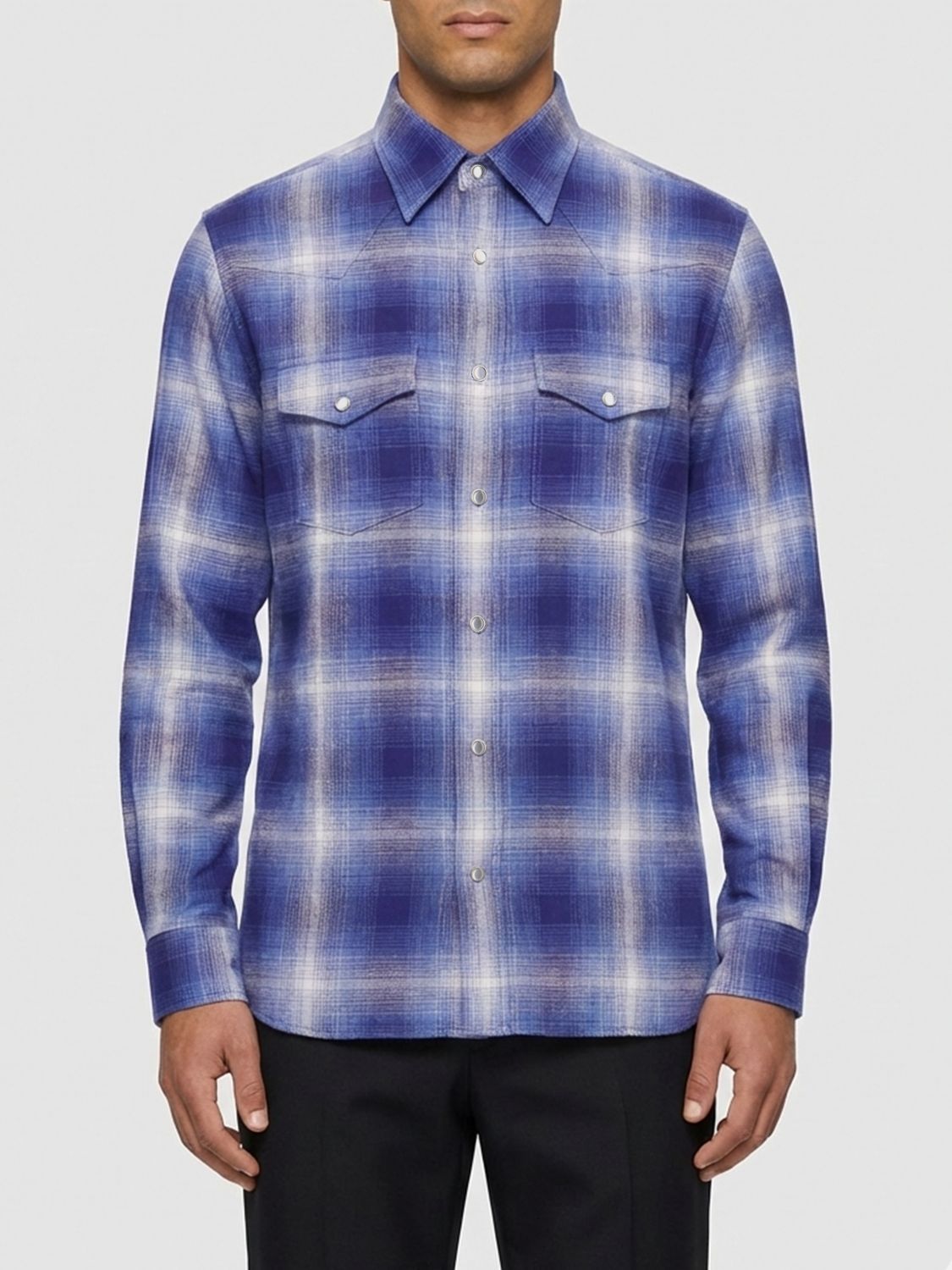 Tom Ford Tom Ford Shirt Men Blue Size US XL / EU 56 / 4 - 1 Thumbnail