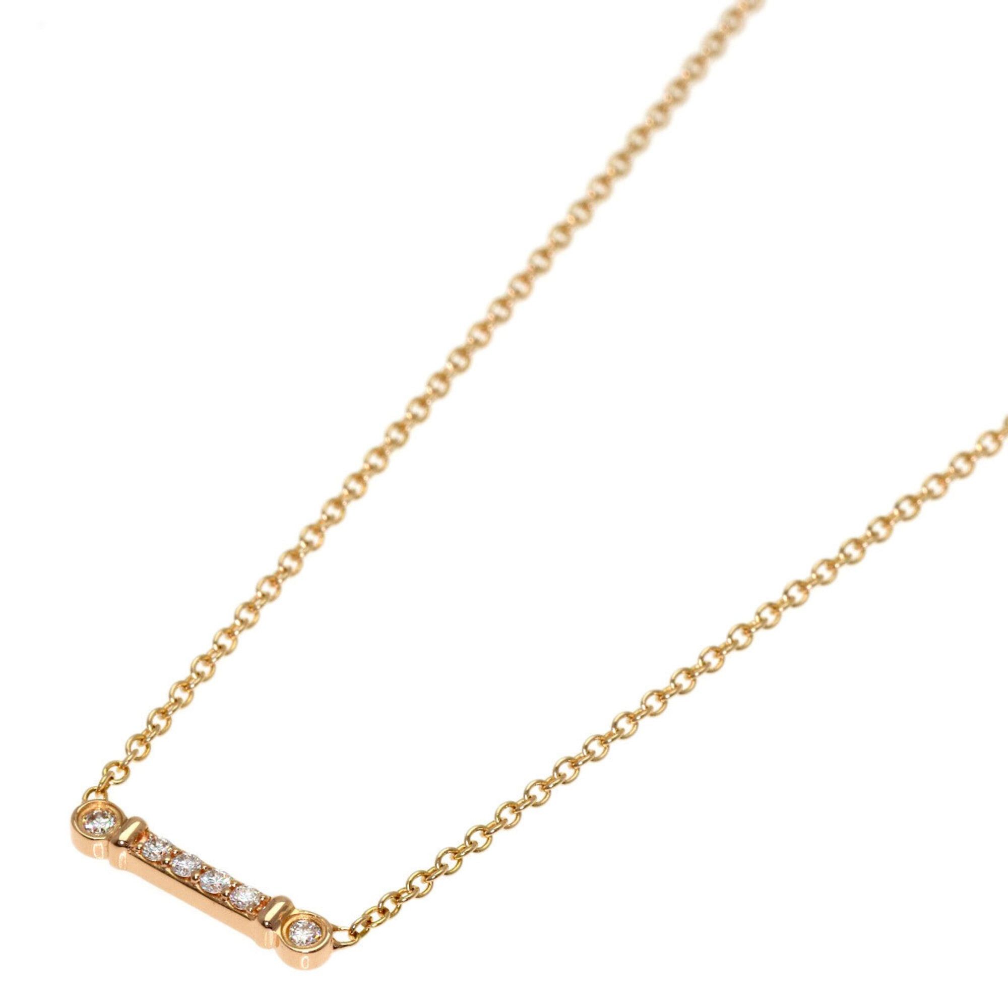 Tiffany & Co. Fleur-De-Lis Diamond Necklace, 18k Pink Gold, Women's, Women's