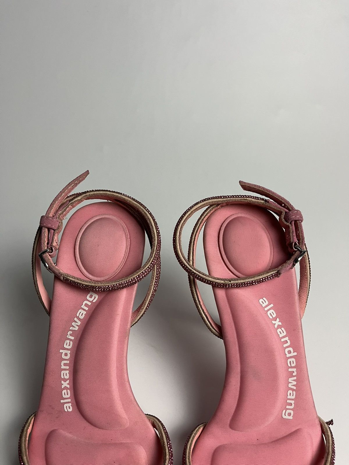 Alexander Wang Alexander Wang Pink Dahlia Rhinestone Heels Sandals Size US 7 / IT 37 - 8 Thumbnail