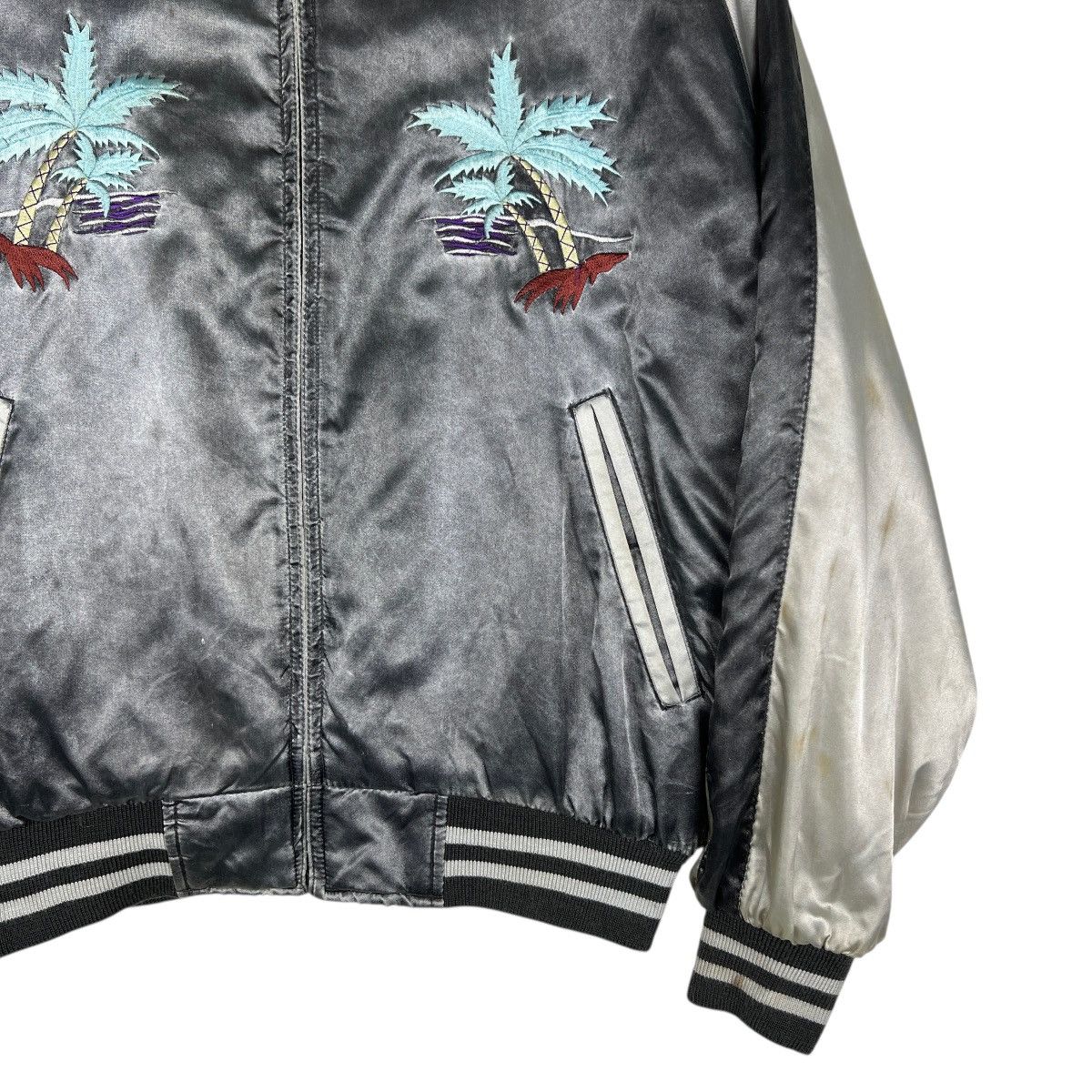 Japanese Brand 🔥 VINTAGE SUKAJAN ALOHA HAWAII JUNGLE STORM SOUVINER JACKET Size US M / EU 48-50 / 2 - 8 Thumbnail