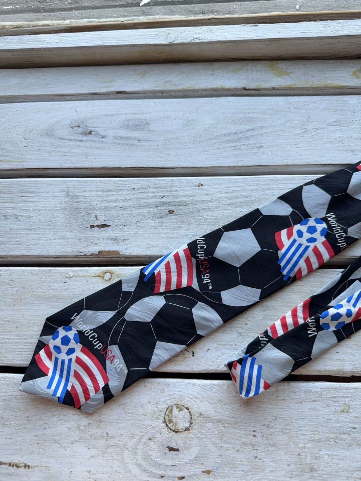 UEFA × Vintage Vintage USA 94 World Cup Soccer Tie RM Style Football Size ONE SIZE - 2 Thumbnail