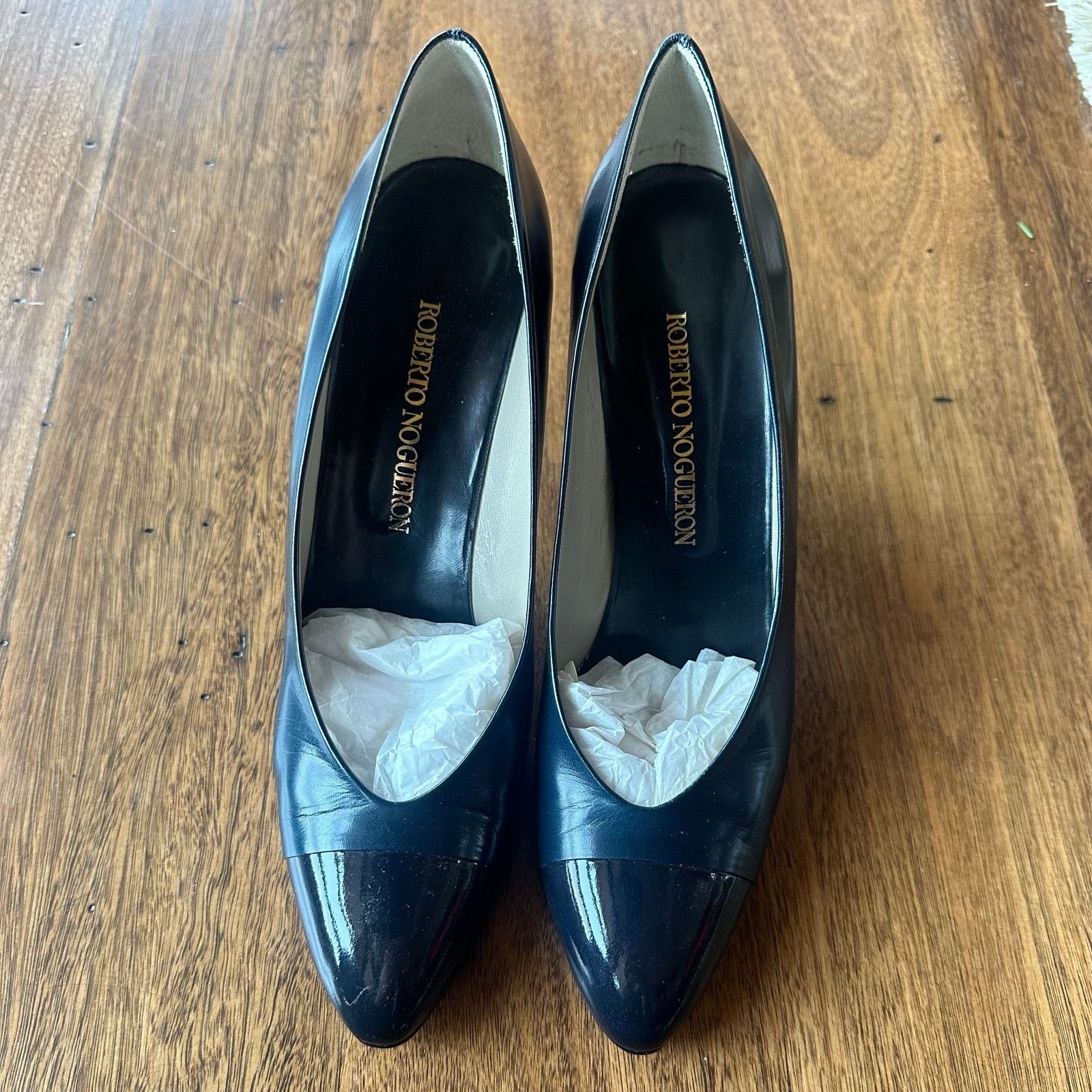 Other ROBERTO NOGUERON heels blue with black toe cover Size US 9 / IT 39 - 1 Thumbnail