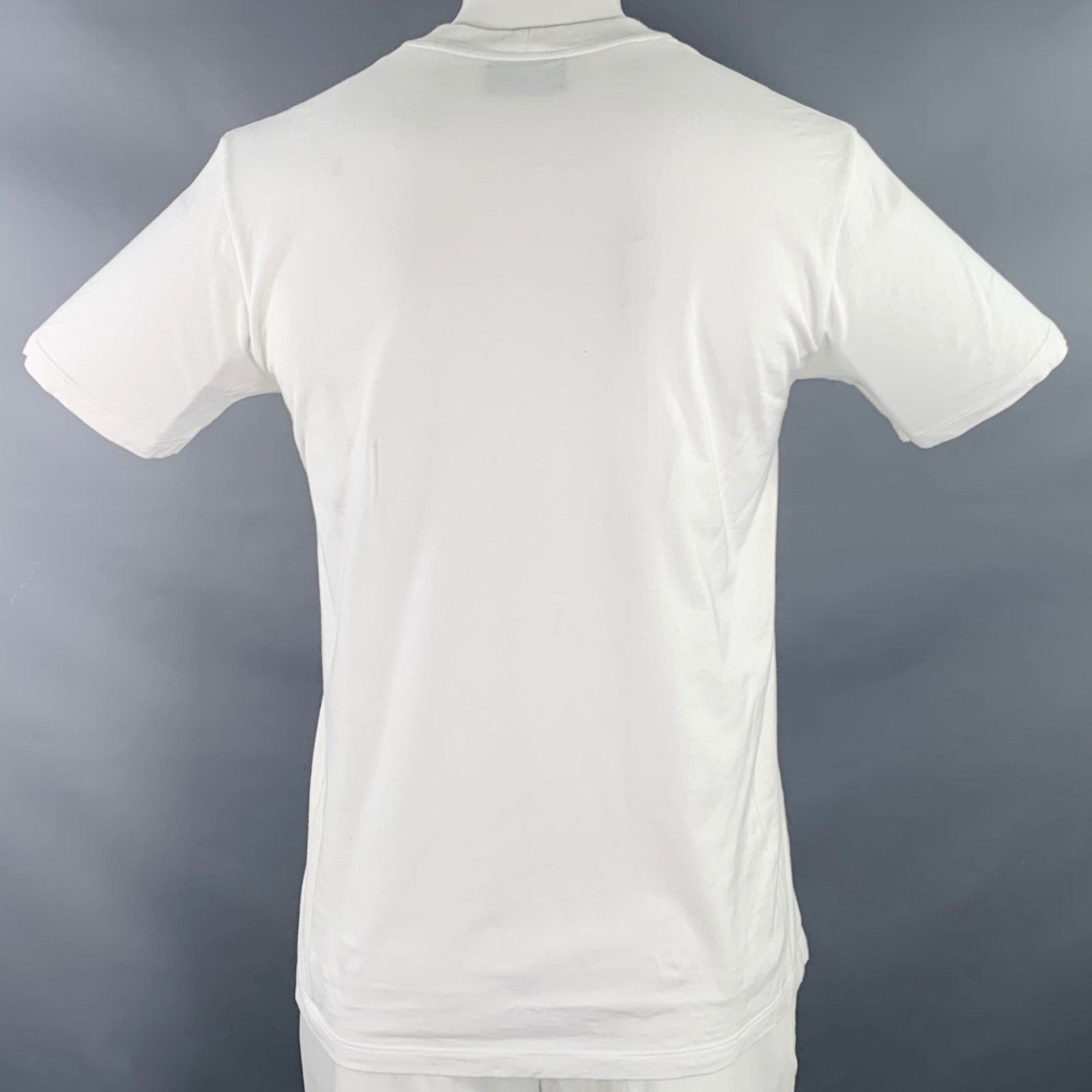 Yves Saint Laurent Size XL White Black Print One Pocket T-shirt Size US XL / EU 56 / 4 - 4 Thumbnail