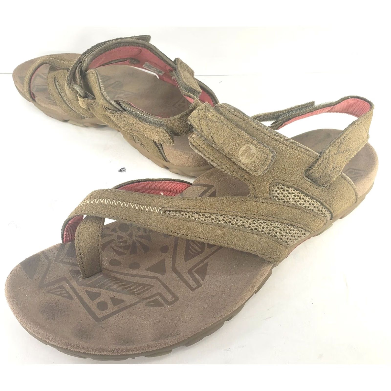 Merrell Merrell Kangaroo Delta Sandspur Suede Sport Sandals Women 9 40 Tan Adjustable Strap Arch Support Cushioned Non-Slip Hiking Shoes Sandals Size US 7 / IT 37 - 2 Thumbnail