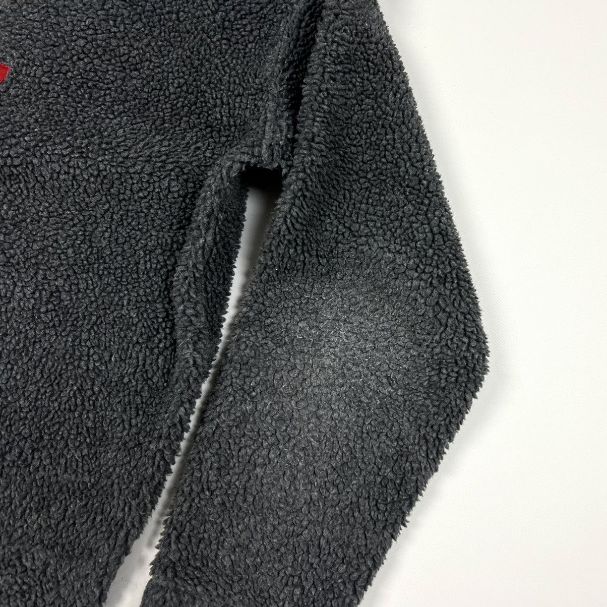 Napapijri × Vintage Vintage Napapijri Grey Casual 1/4 Zip Sherpa Jacket Size M Size US M / EU 48-50 / 2 - 16 Thumbnail