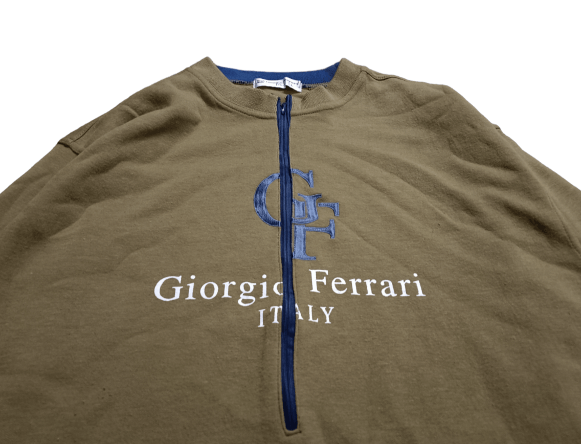 Ferrari Vintage Giorgio Ferrari italy Half Zipper Sweatshirt Size US S / EU 44-46 / 1 - 2 Thumbnail