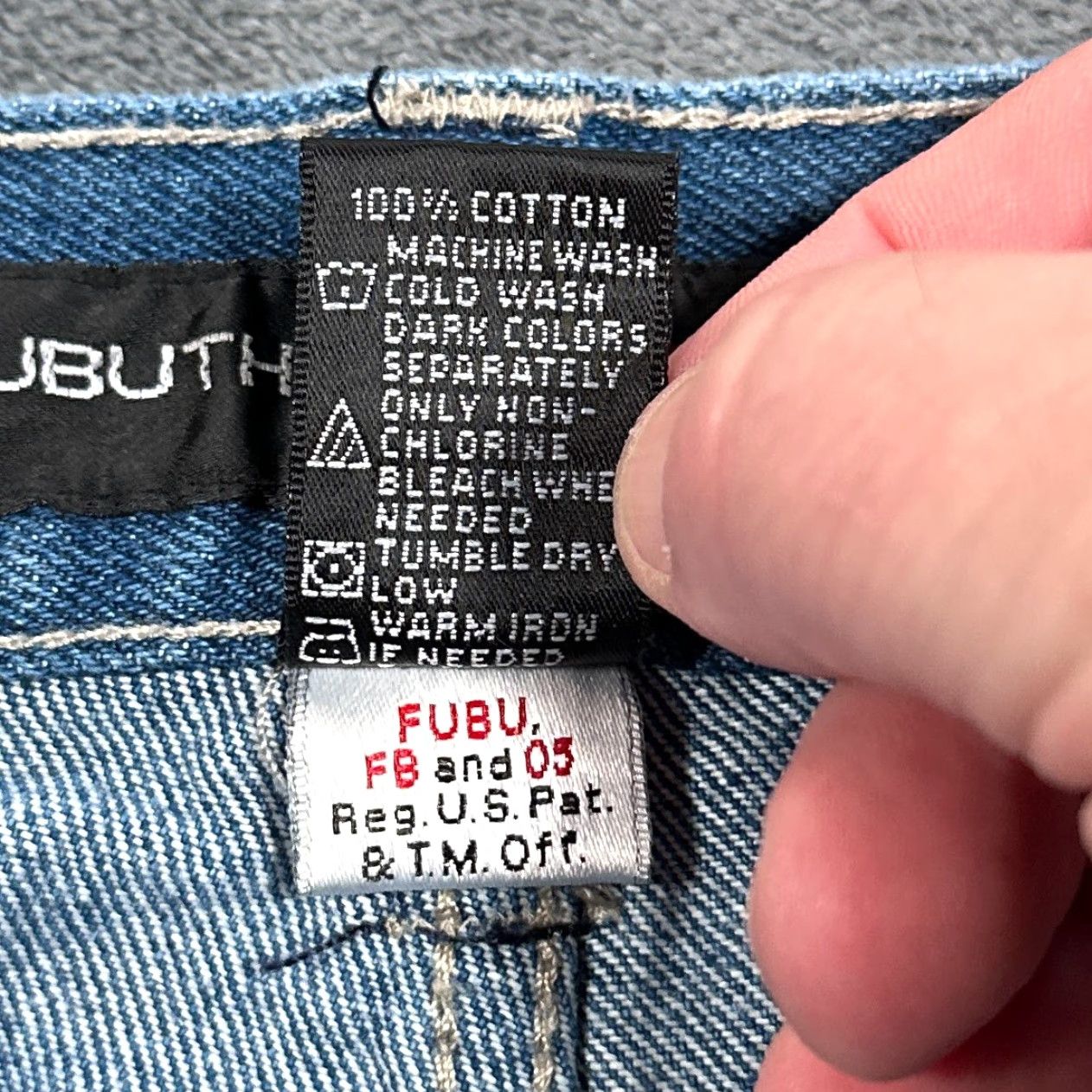 Fubu VINTAGE FUBU Collection Cargo Shorts Men 36 Blue Denim 5-Pocket Stretch Y2K Size US 36 / EU 52 - 7 Thumbnail