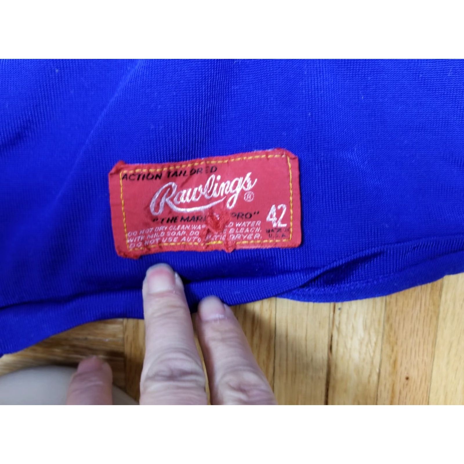 Vintage VINTAGE Rawlings Shirt Mens 60's DURENE Rayon Football Jersey SZ 42 Blue Size US XL / EU 56 / 4 - 5 Thumbnail