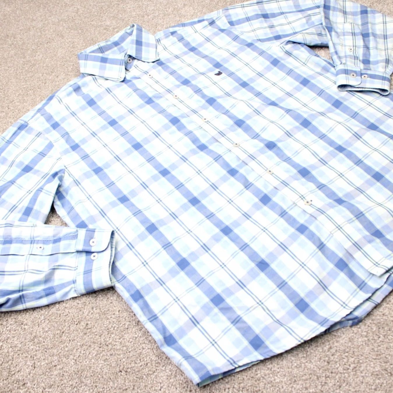 Vintage Southern Marsh Shirt Mens XL Blue Plaid Flannel Long Sleeve Button Down Size US XL / EU 56 / 4 - 5 Thumbnail