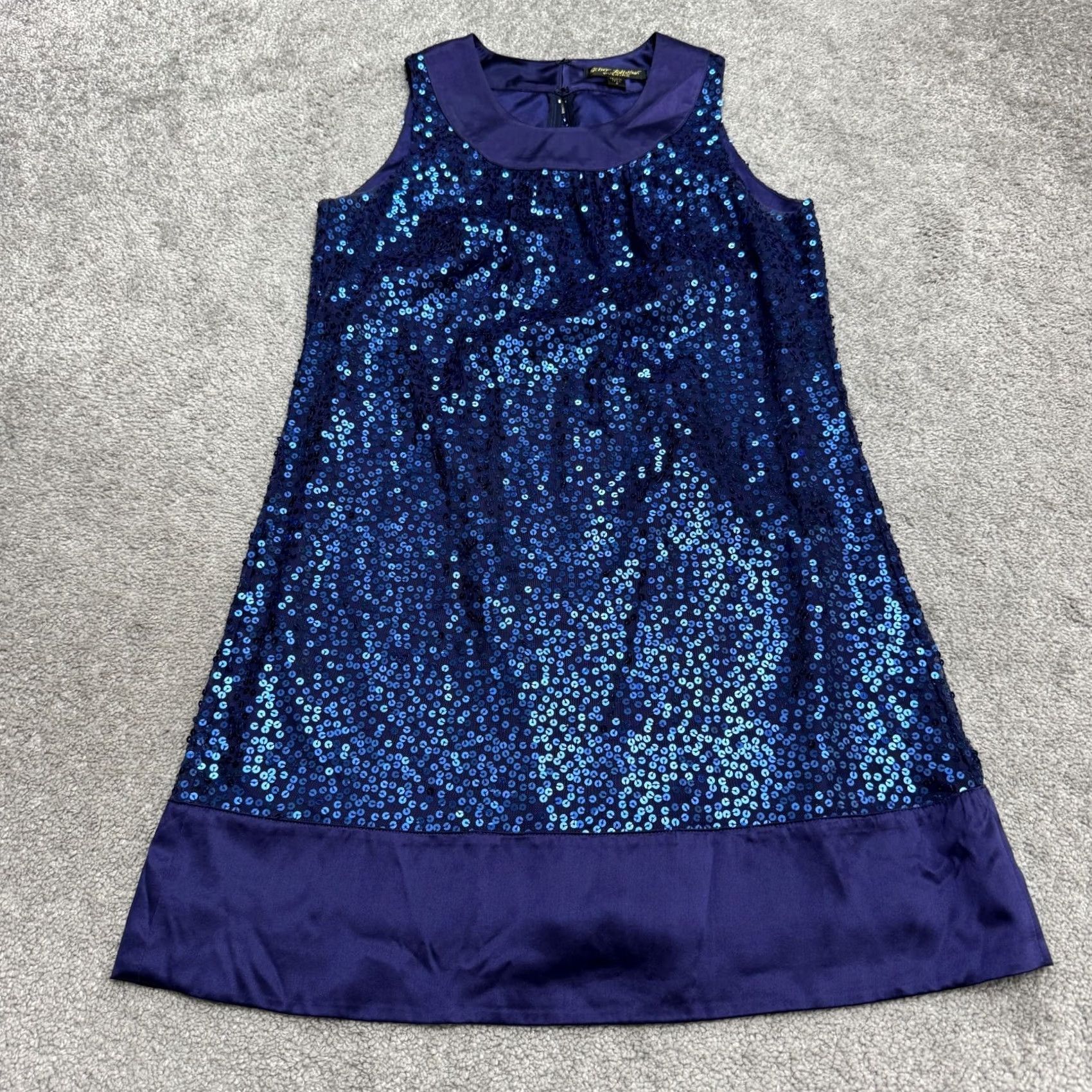 Betsey Johnson Betsey Johnson Satin Evening Sequin Sparkle Shift Dress Women 6 Blue Size M / US 6-8 / IT 42-44 - 2 Thumbnail