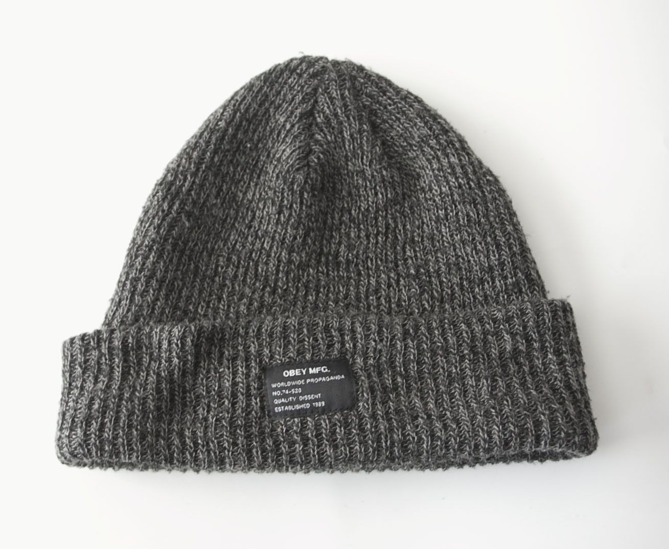 Obey Obey Beanie Hat Winter Dark Gray Size ONE SIZE - 1 Thumbnail