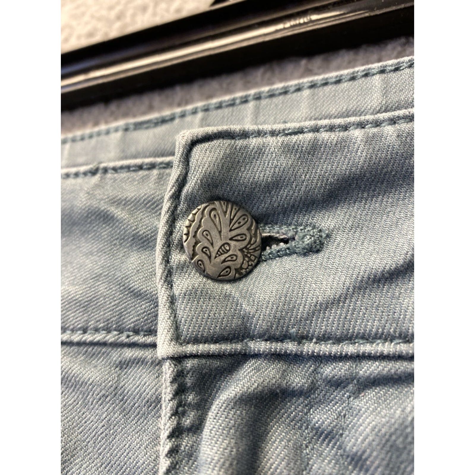 Prana VINTAGE Prana Women's Skinny Chino Pants Size 6 Low Rise Gray Casual Tapered Cotton Size 28" / US 6 / IT 42 - 3 Thumbnail