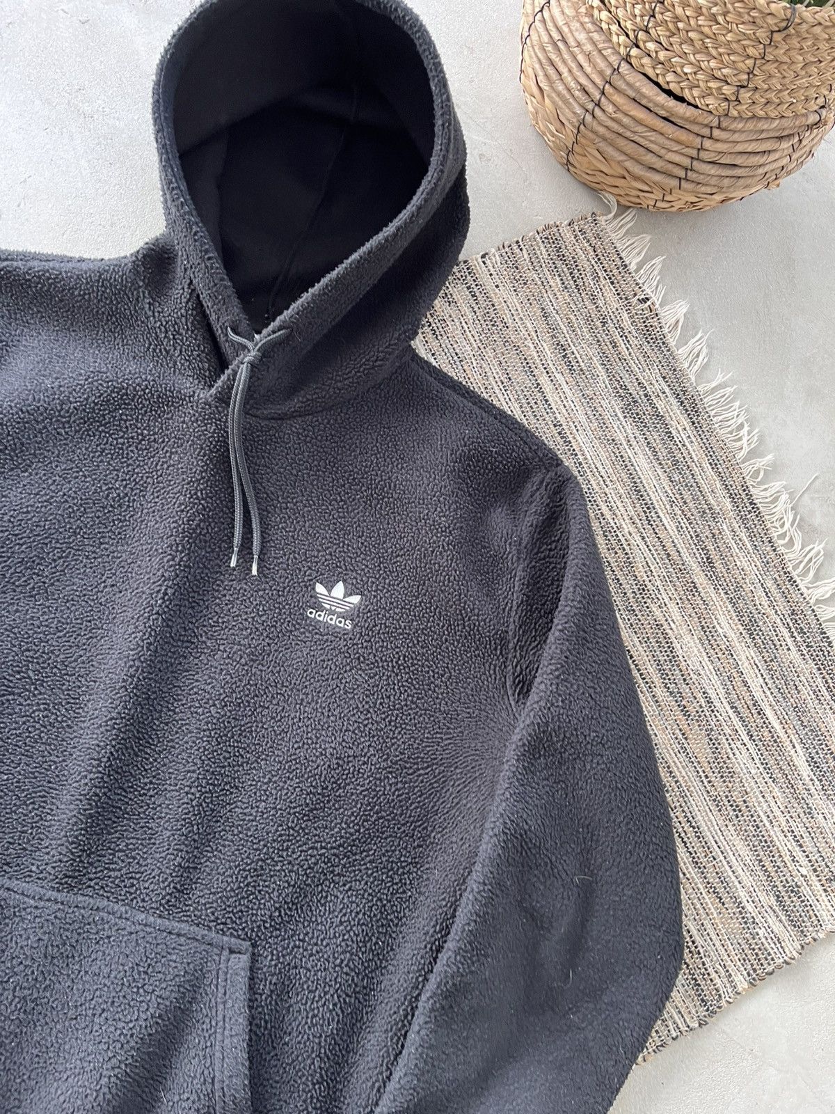 Adidas Adidas Teddy Fleece Hoodie Black Oversized Avantgarde Y2K Size US XL / EU 56 / 4 - 5 Thumbnail