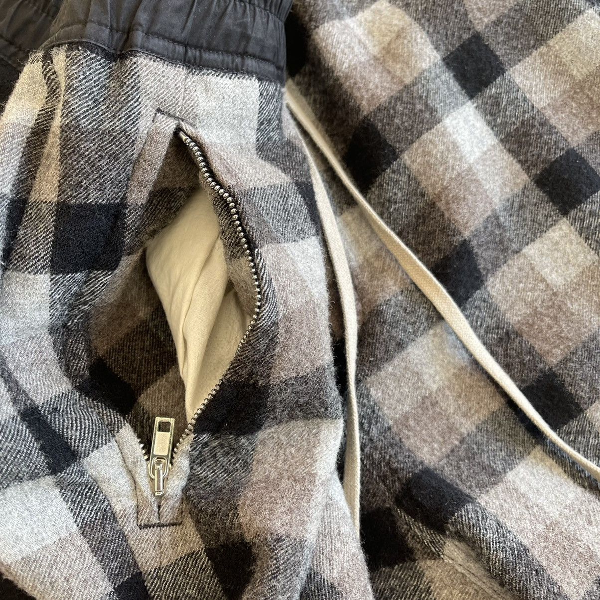 Rick Owens FW2019 "Larry" Black Plaid Wool Zipper Jogger Pants Size US 35 - 6 Thumbnail