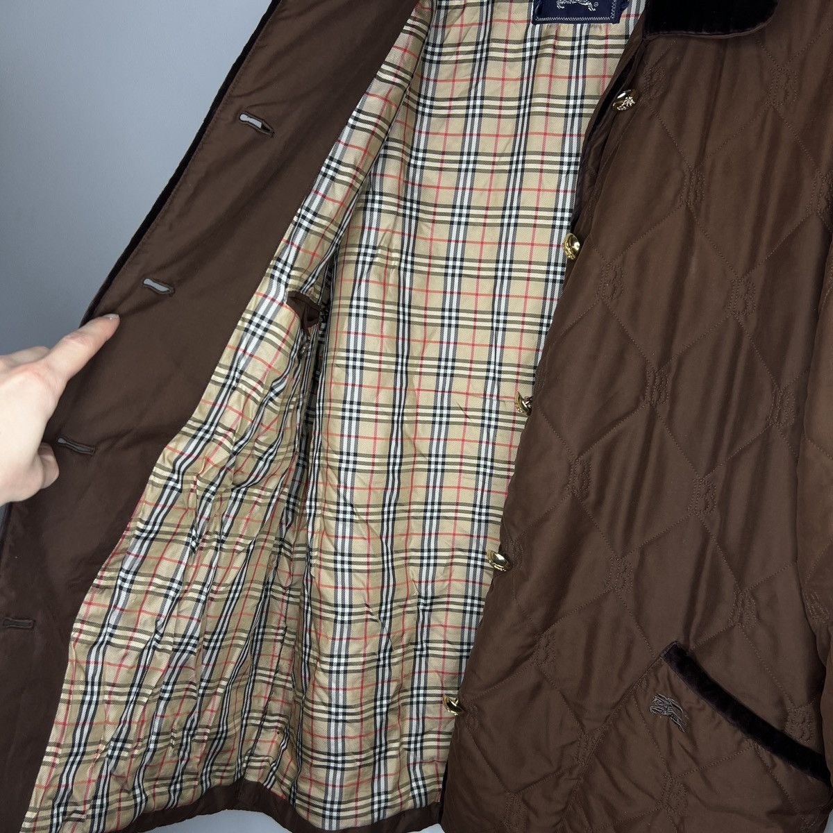 Burberry Vintage Burberry Quilted Brown Coat Jacket Monogram 90s Size US M / EU 48-50 / 2 - 9 Thumbnail