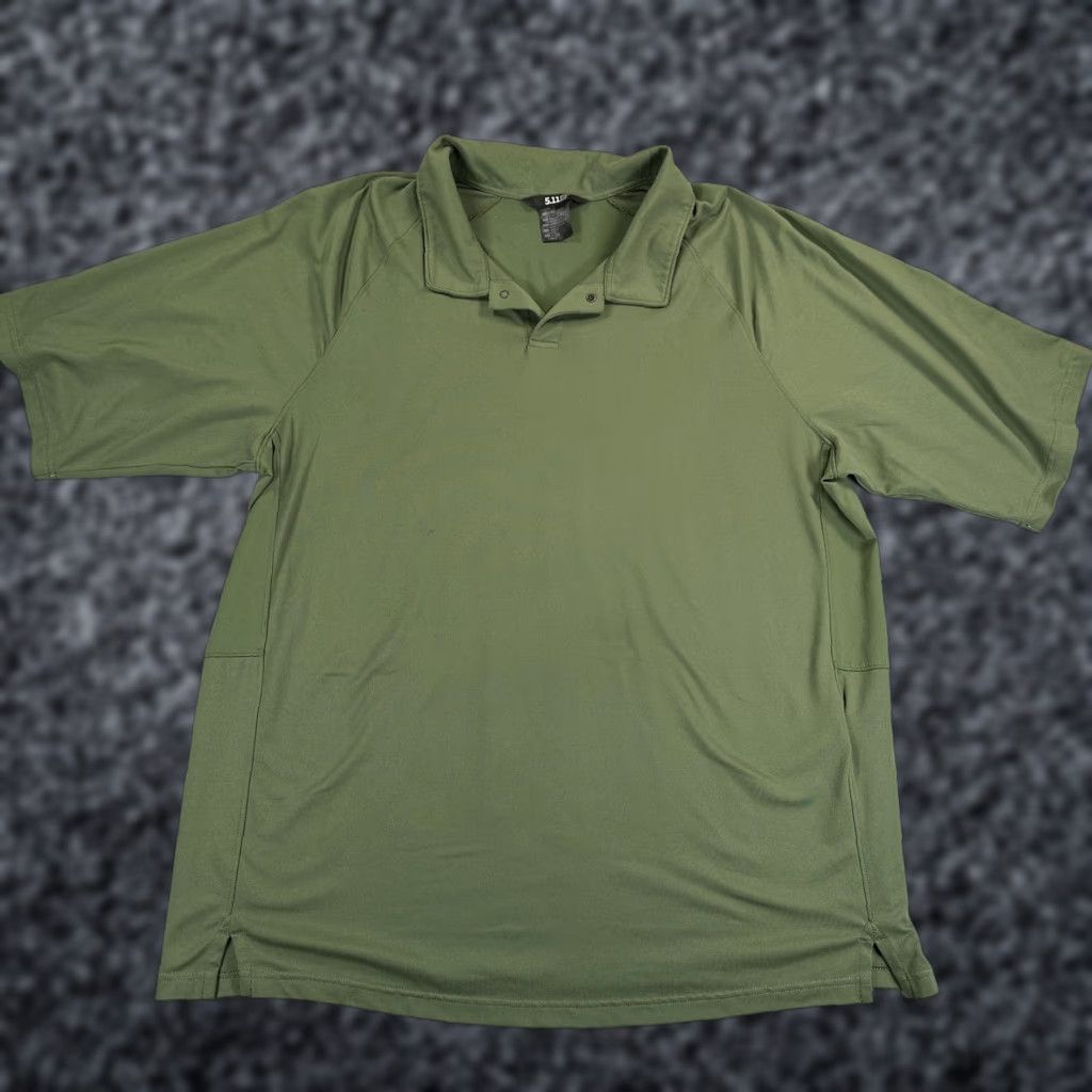 Vintage 5.11 Polo Shirt Mens XL Green Short Sleeve Stretch Performance Workwear Shirt Size US XL / EU 56 / 4 - 1 Thumbnail