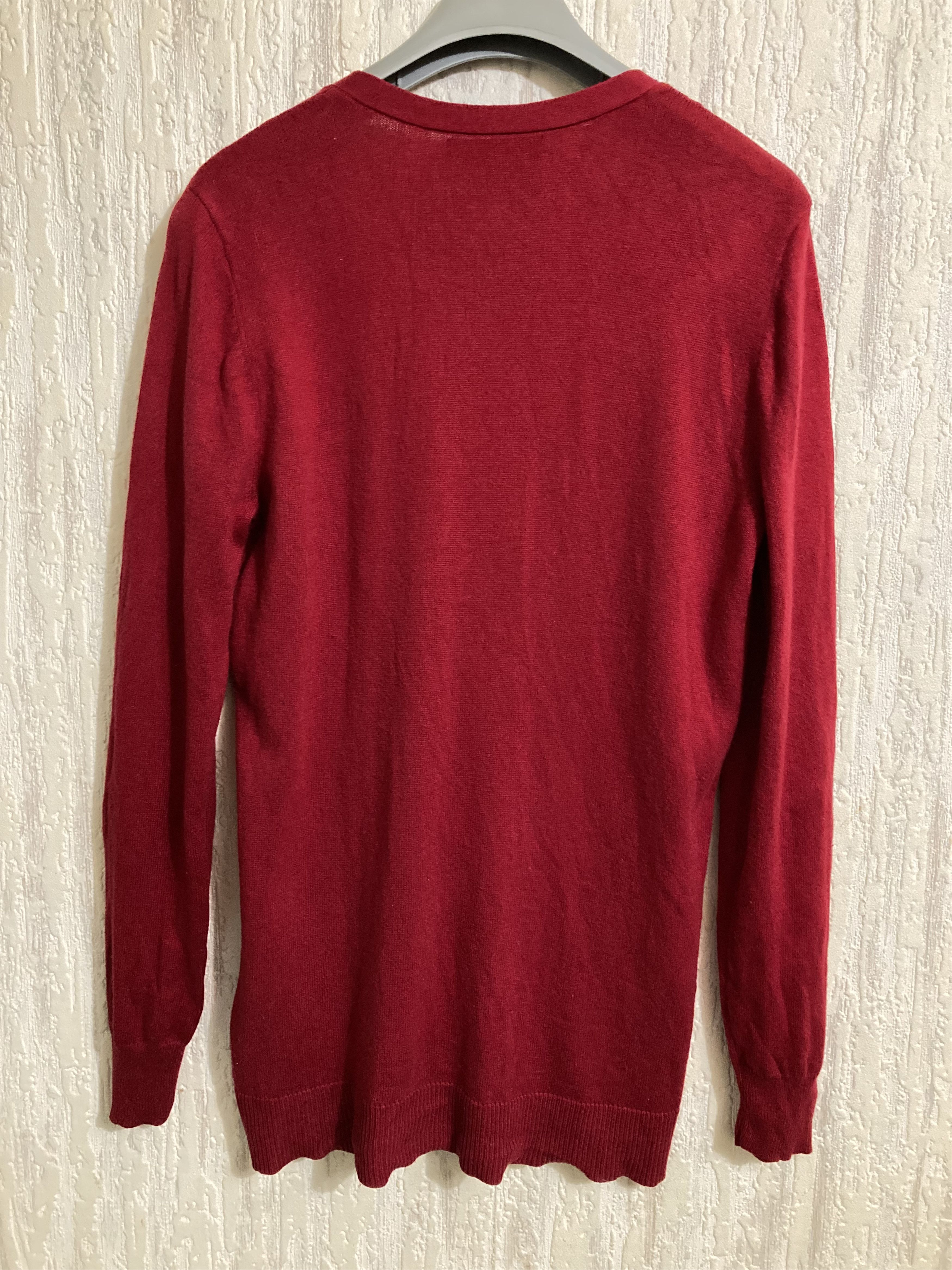 Designer × Ralph Lauren Vintage Ralph Lauren Red Cardigan With Embroidered Patch Size M / US 6-8 / IT 42-44 - 8 Thumbnail