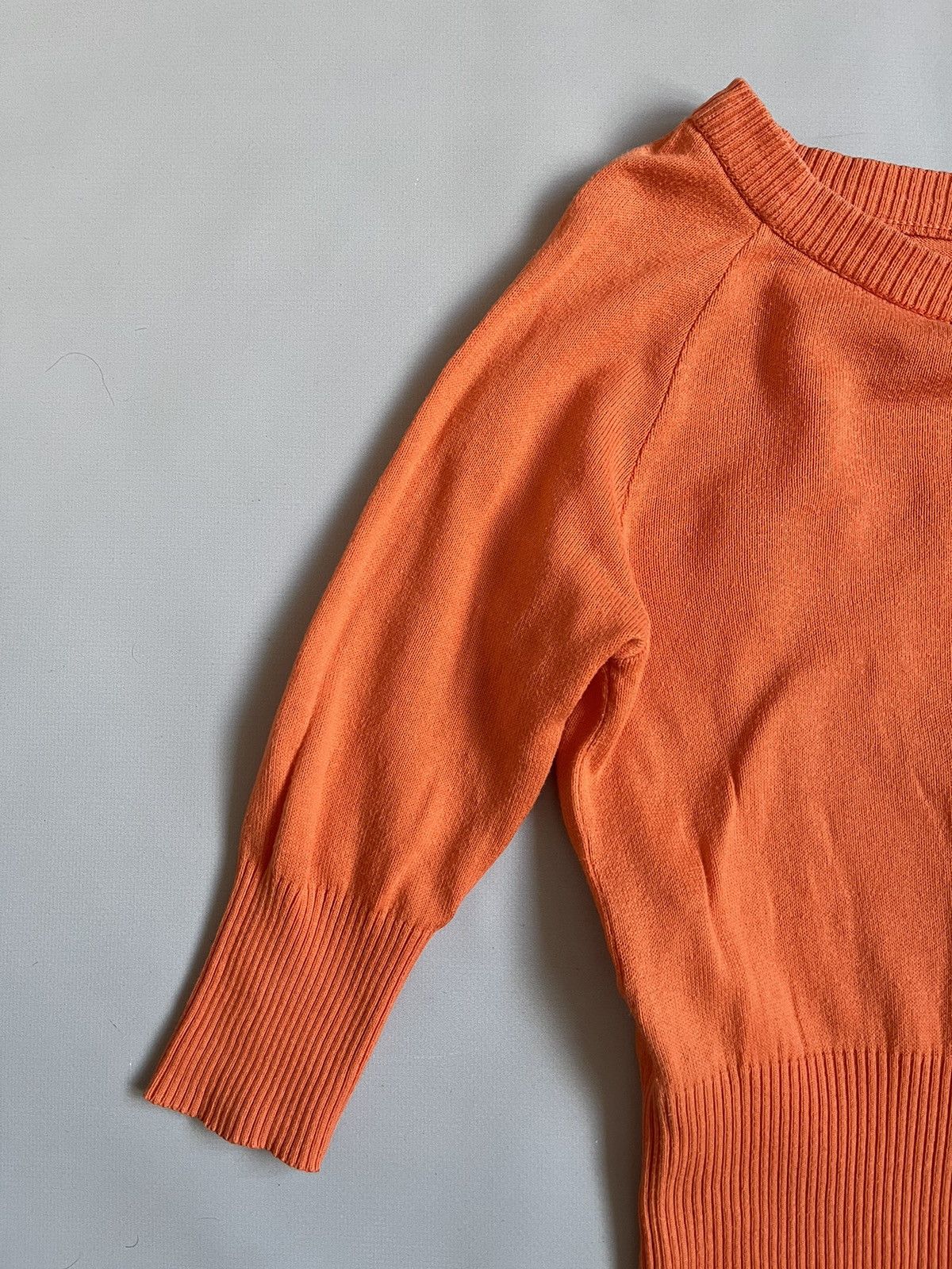 Dolce & Gabbana Vintage Y2K Dolce & Gabbana Orange Knit Longsleeve T-shirt Size S / US 4 / IT 40 - 5 Thumbnail