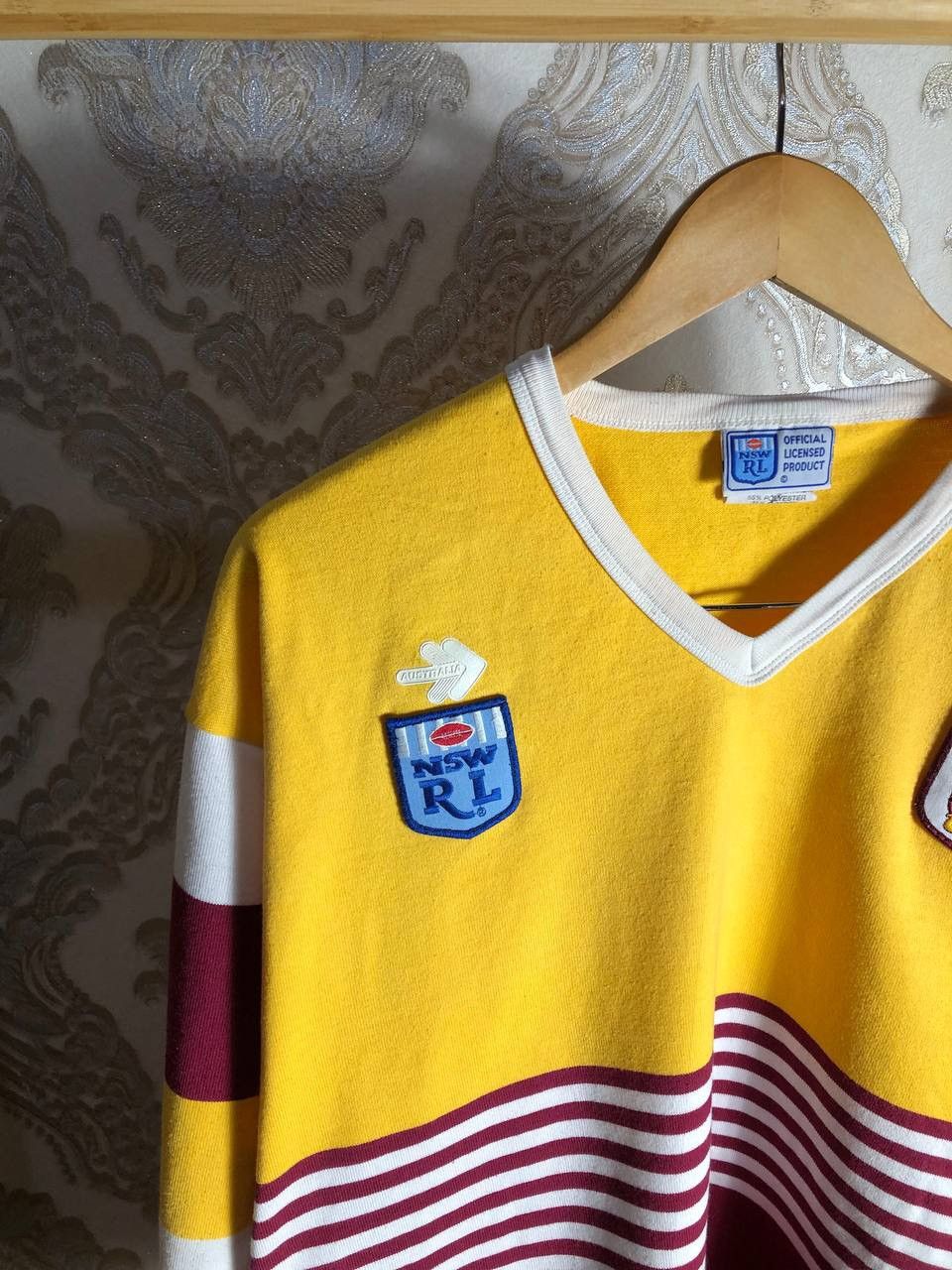 Canterbury of New Zealand × Cotton Traders VERY RARE BRISBANE BRONCOS AUSTRALIA RUGBY JERSEY NSW RL 90s Size US M / EU 48-50 / 2 - 3 Thumbnail