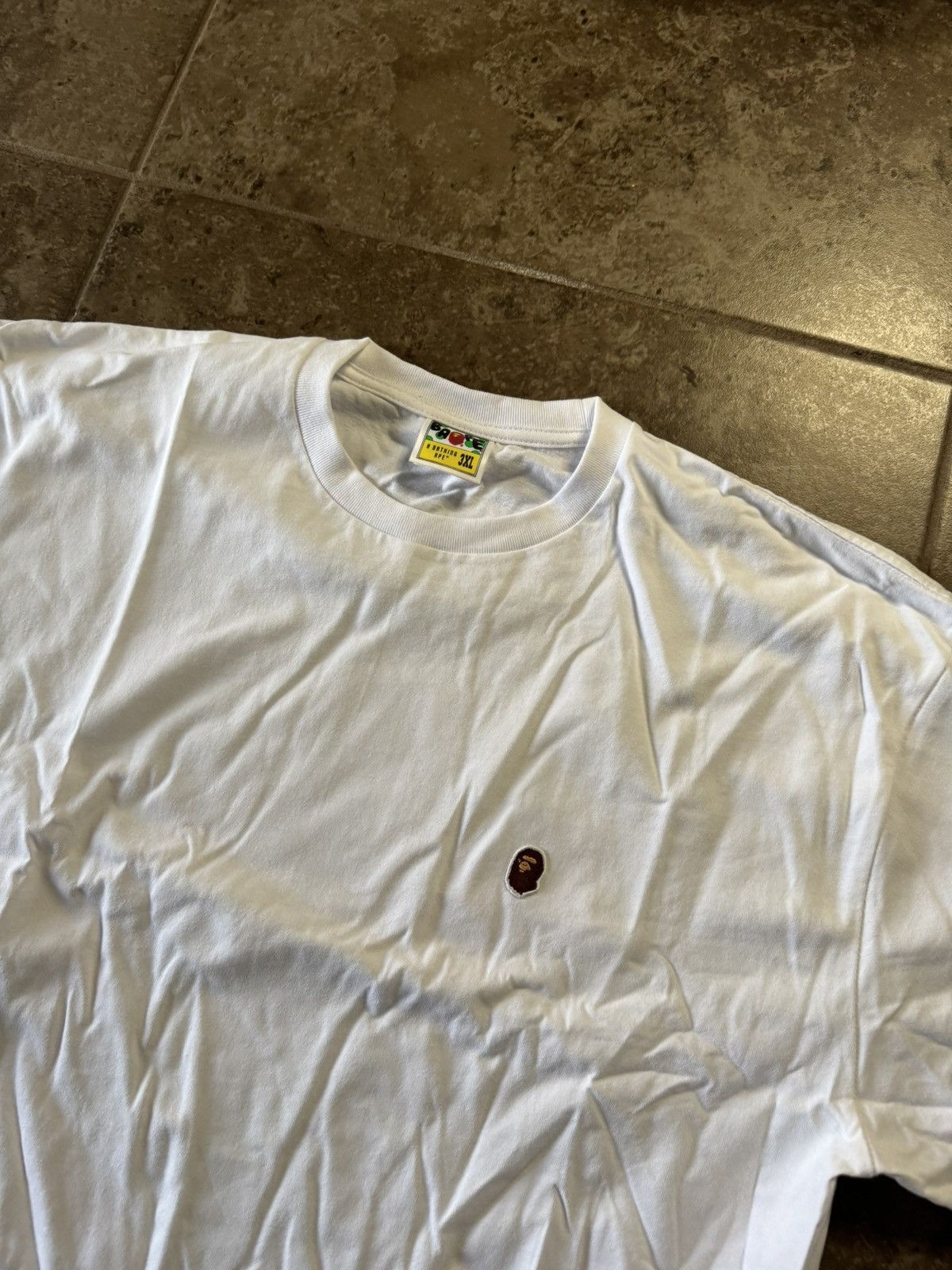 Bape BAPE APE Head One Point General Bape Tee White Size US XXL / EU 58 / 5 - 2 Thumbnail