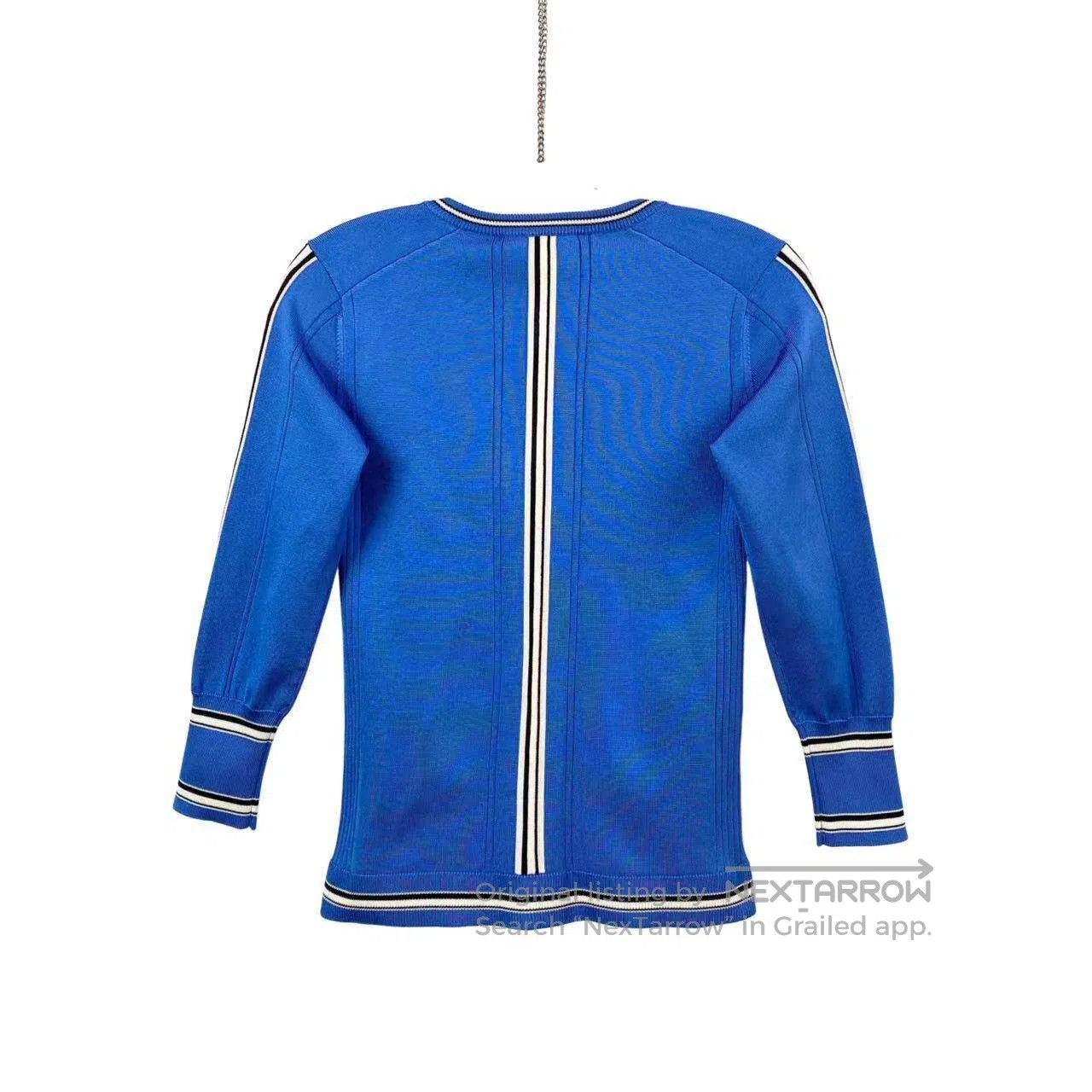 Louis Vuitton Louis Vuitton Striped monogram print crew neck single-brea Size XS / US 0-2 / IT 36-38 - 2 Thumbnail