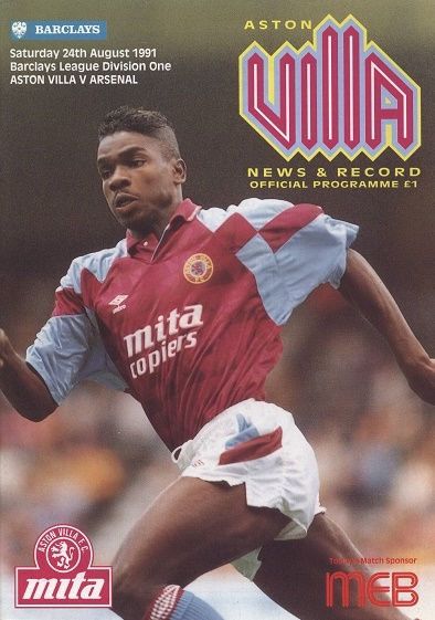 Umbro 91/92 Aston Villa FC Home Shirt Size US XL / EU 56 / 4 - 15 Thumbnail
