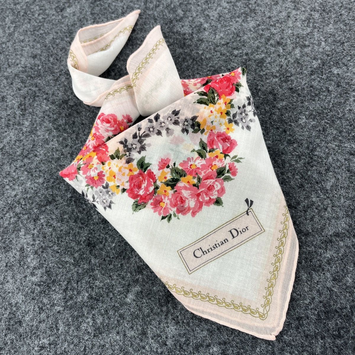 Vintage Christian Dior Handkerchief / Bandana / Neckerchief B146 Size ONE SIZE - 11 Thumbnail