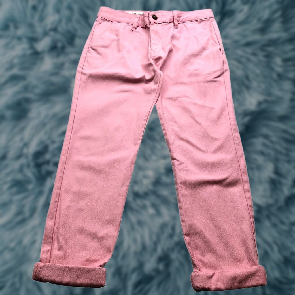 Pinko Atelier Beaurepaire Marie Canvas Pants Womens 28 x23 Straight Pocket Pink Front Logo Chino Casual Pants Womens Regular Straight Pink Jeans 28 Size 28" / US 6 / IT 42 - 1 Thumbnail