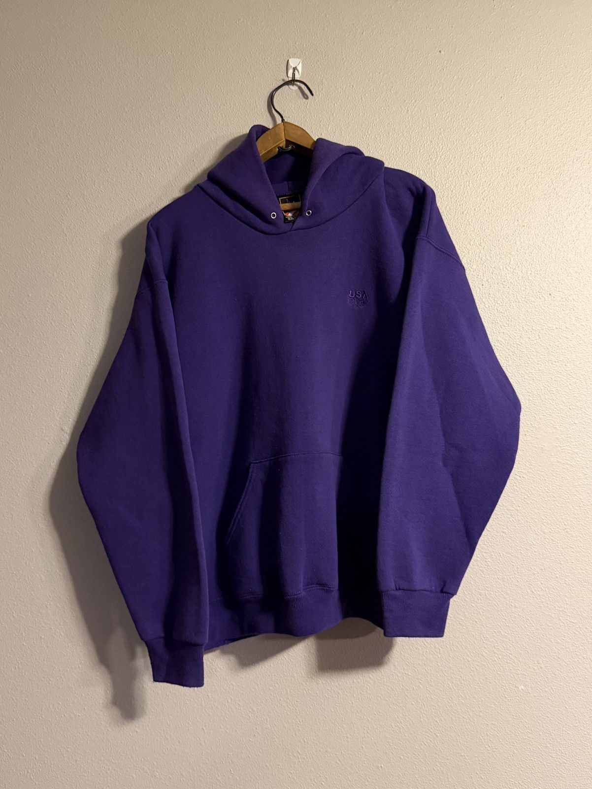 USA Olympics Vtg 90s purple blank usa olympics hoodie Size US L / EU 52-54 / 3 - 1 Thumbnail
