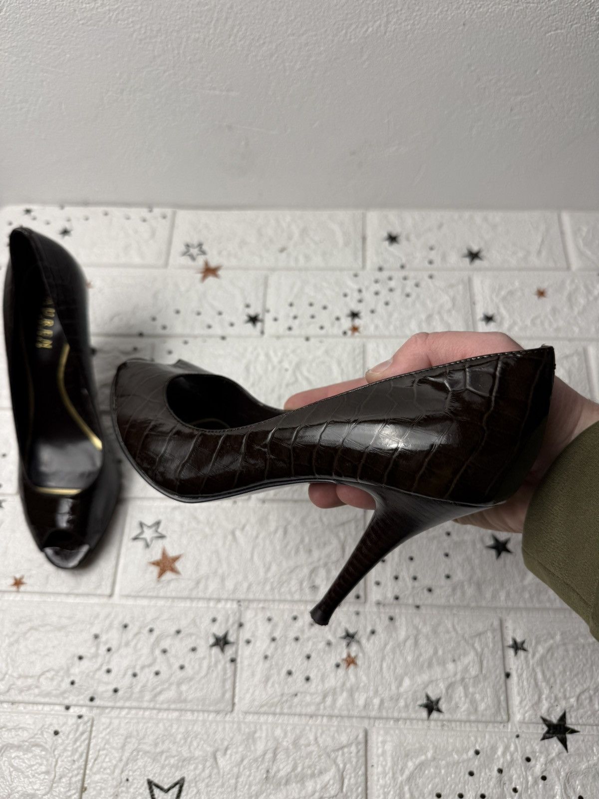 Ralph Lauren LAUREN Ralph Lauren Heels U8.5 UK6 EUR40 Croc Embossed Size US 8.5 / IT 38.5 - 7 Thumbnail