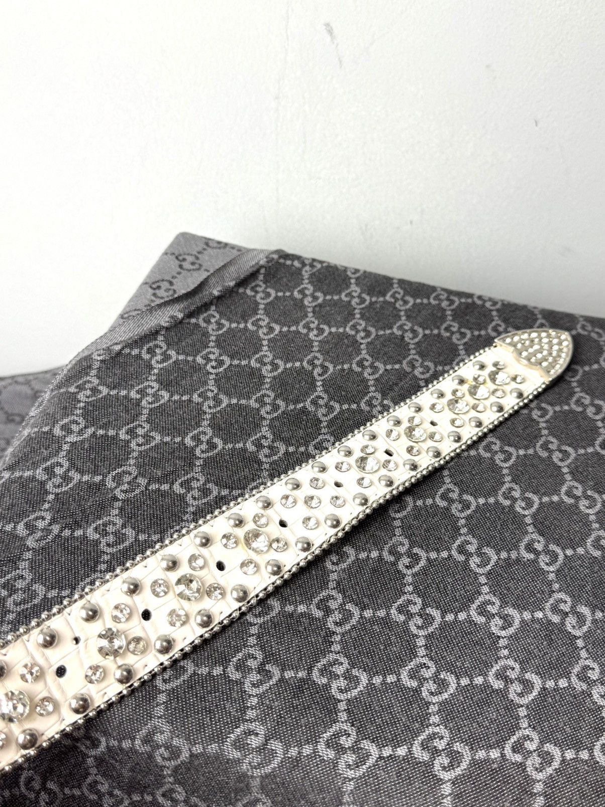 Japanese Brand Vintage Rhinestones Metal Belt BB Simon Style Size ONE SIZE - 4 Thumbnail