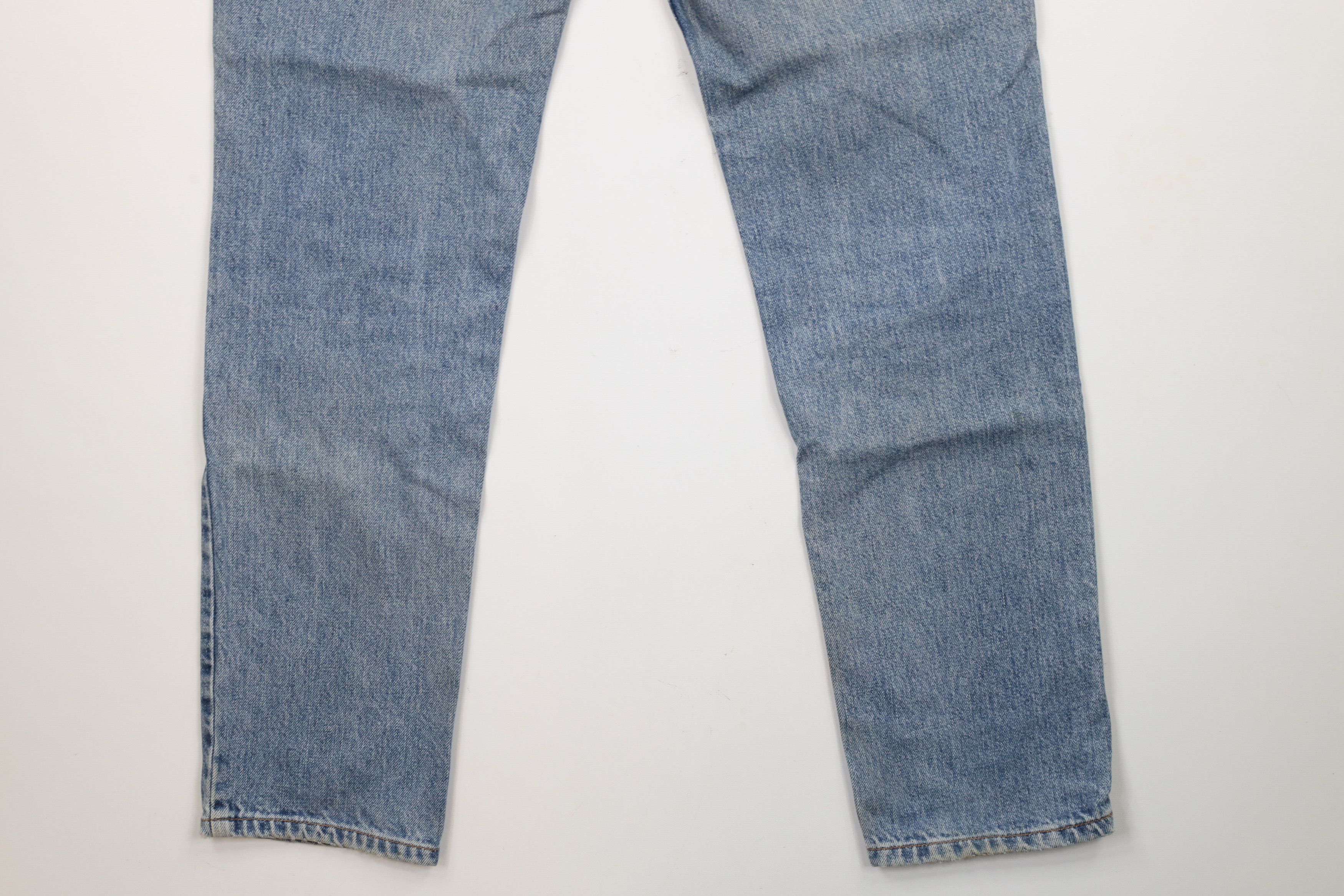 Guess × Vintage Vintage 90s Guess Jeans Narrow Leg Denim Jeans Blue Cotton Size US 31 - 11 Thumbnail