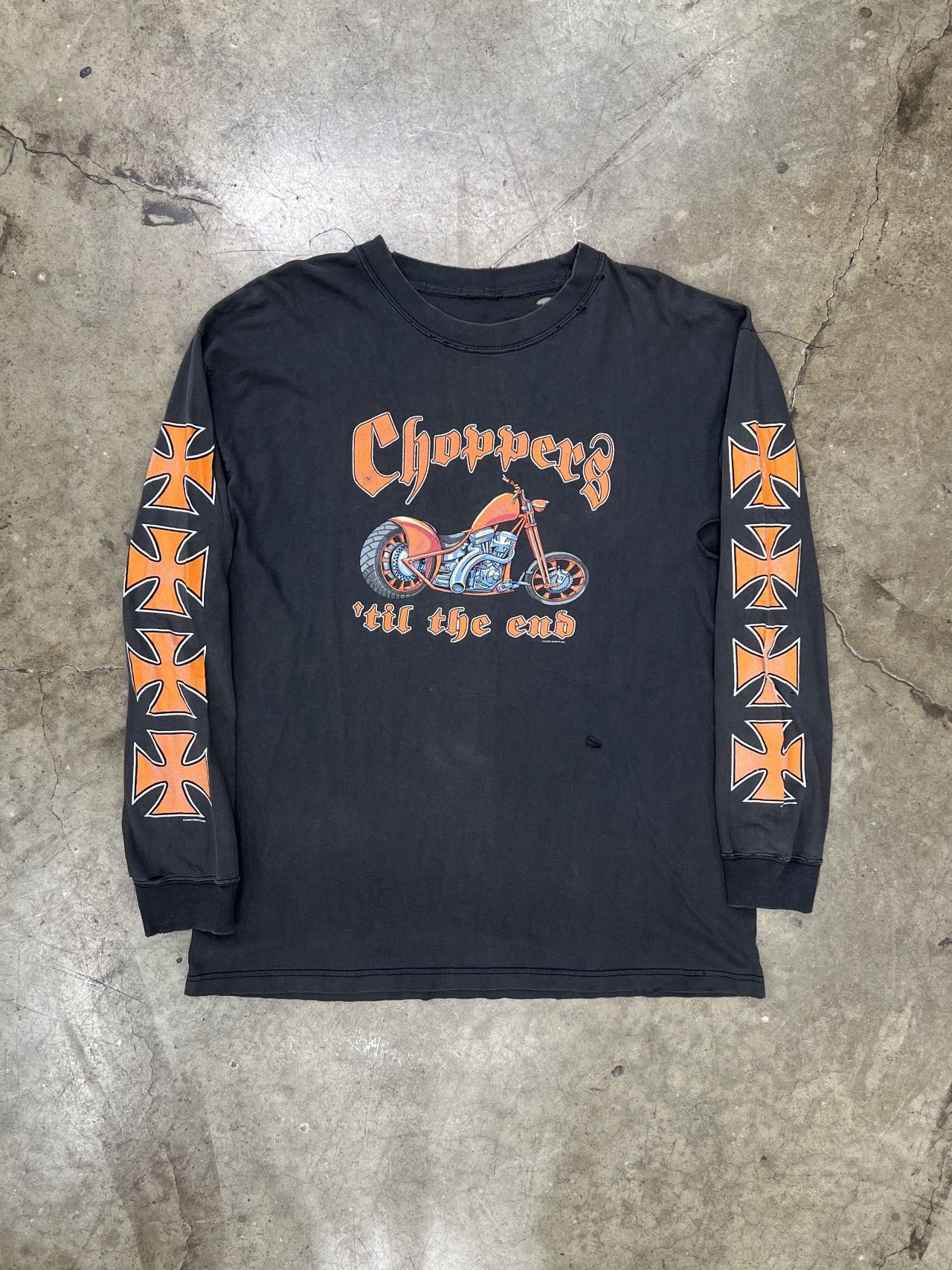 West Coast Choppers Vintage 2000s Choppers Til The End Motorcycle Tee Large Size US L / EU 52-54 / 3 - 2 Thumbnail