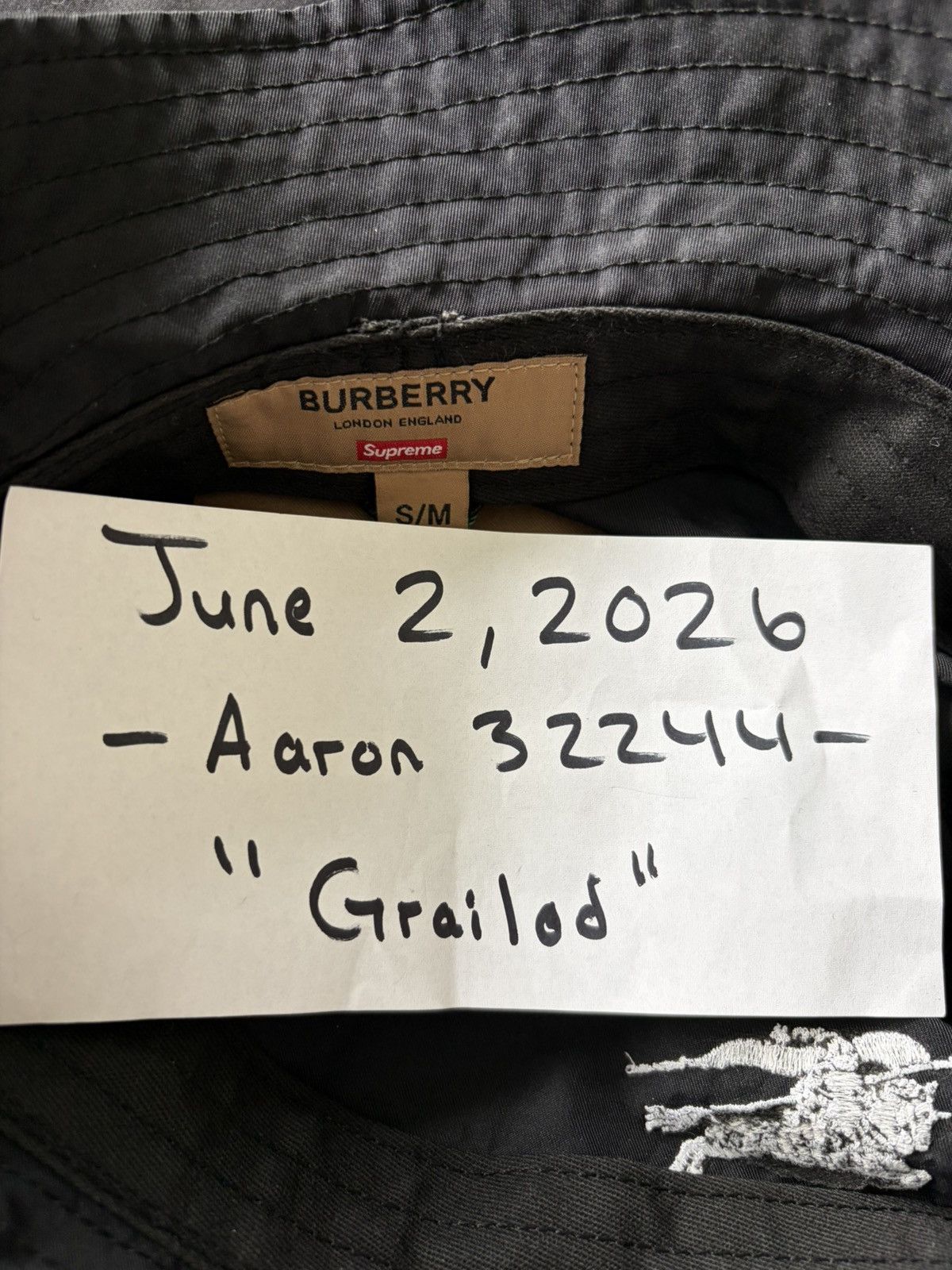 Supreme x Burberry Bucket Hat Black