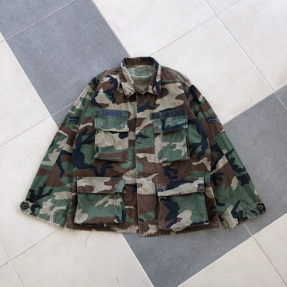 Vintage Vintage Army Combat Camouflage Jacket Size US S / EU 44-46 / 1 - 1 Thumbnail