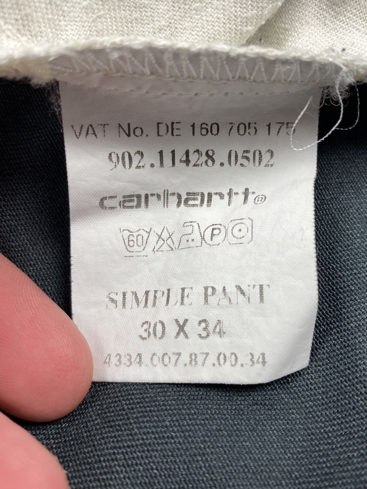 Carhartt 2000’s Vintage Carhartt Asphalt Grey Simple Pants Size US 29 - 12 Thumbnail