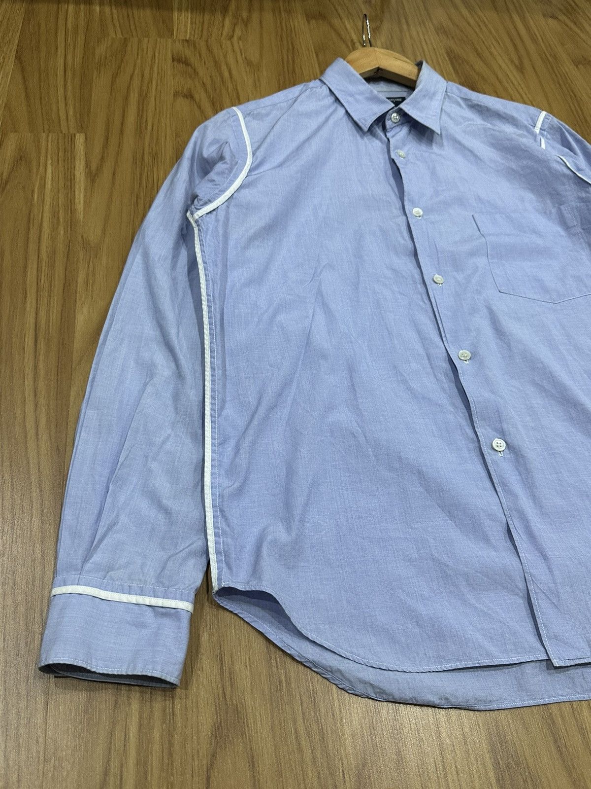Comme des Garcons Cdg Homme White Lining L/S Shirt Size US M / EU 48-50 / 2 - 8 Thumbnail