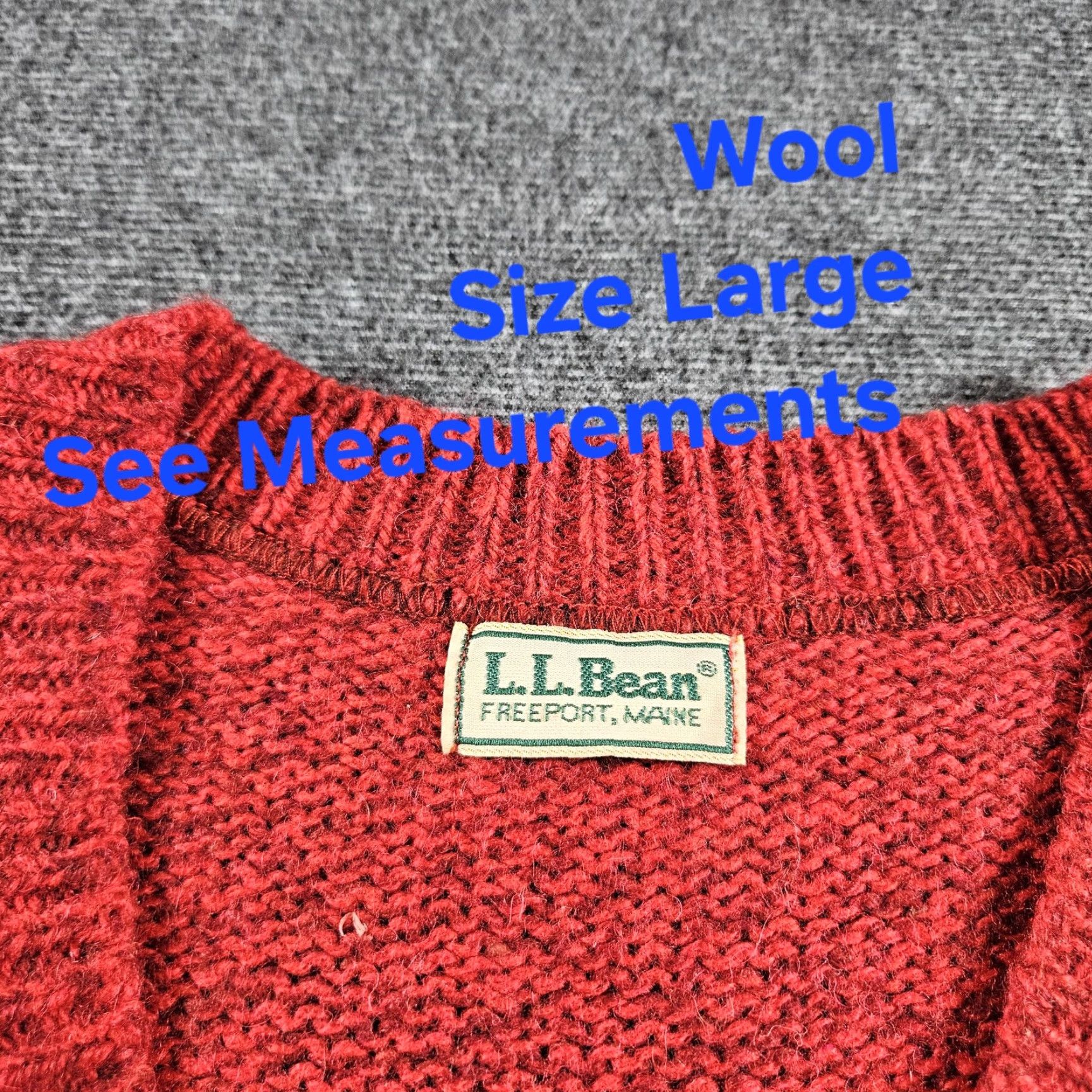 Vintage VINTAGE L.L. BEAN Sweater Vest Mens Large Red Wool V-Neck Knit Pullover 90s Size US L / EU 52-54 / 3 - 4 Thumbnail