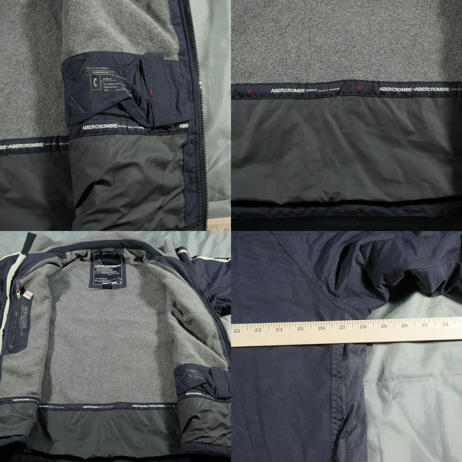 Abercrombie & Fitch Abercrombie Fitch Jacket Mens XL Blue Coat Water Resistant Fleece Lined Y2k Size US L / EU 52-54 / 3 - 8 Thumbnail
