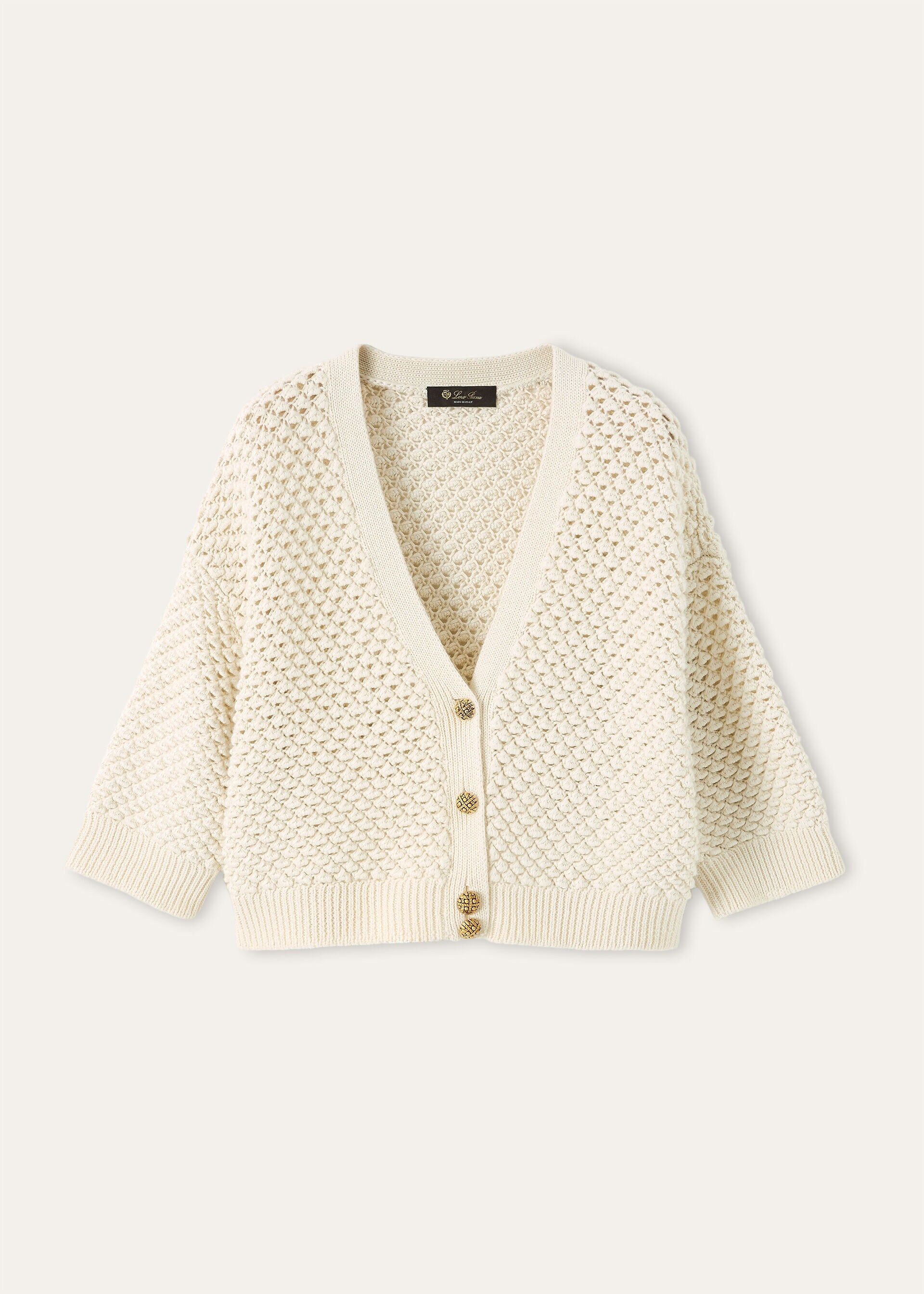 Loro Piana os11x0326 FAQ4553 Ginko Cardigan in Nougat Size M / US 6-8 / IT 42-44 - 1 Thumbnail