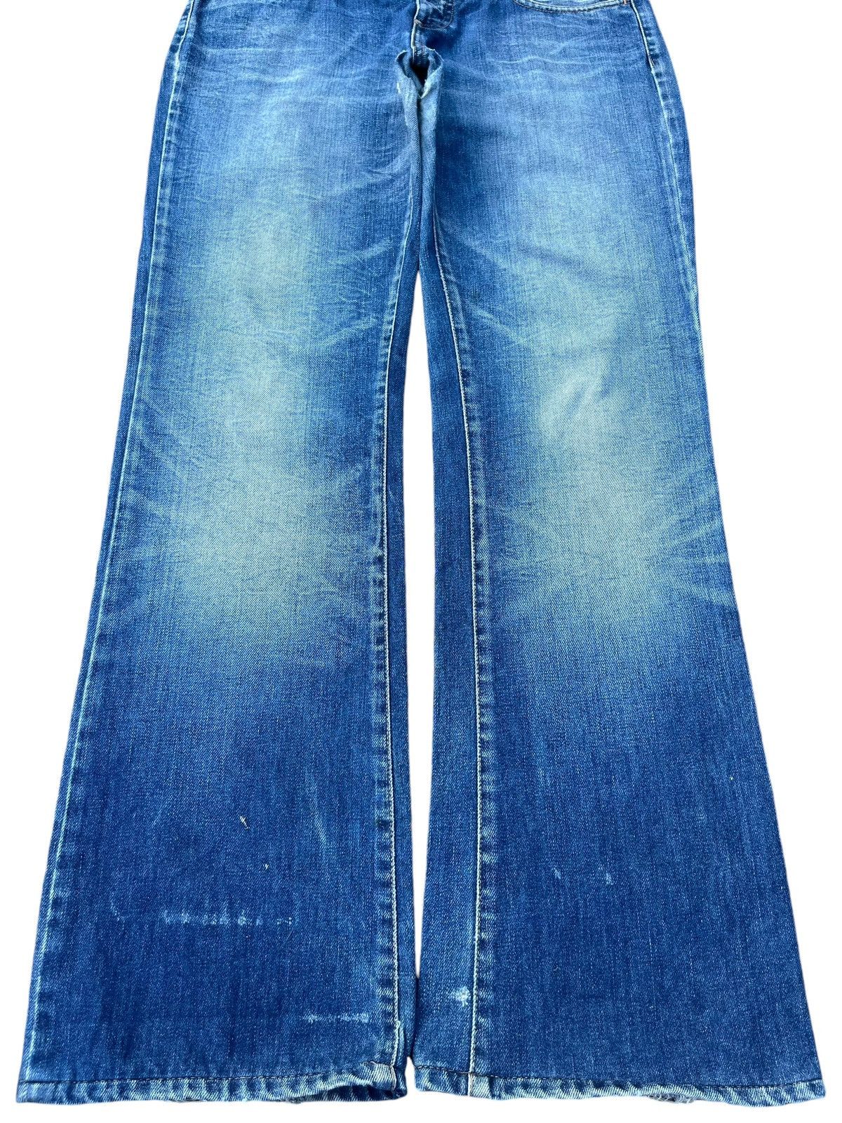 Replay Vintage Made in Italy Reply Blue Washed Mid Rise Flare Jeans Size US 30 / EU 46 - 6 Thumbnail