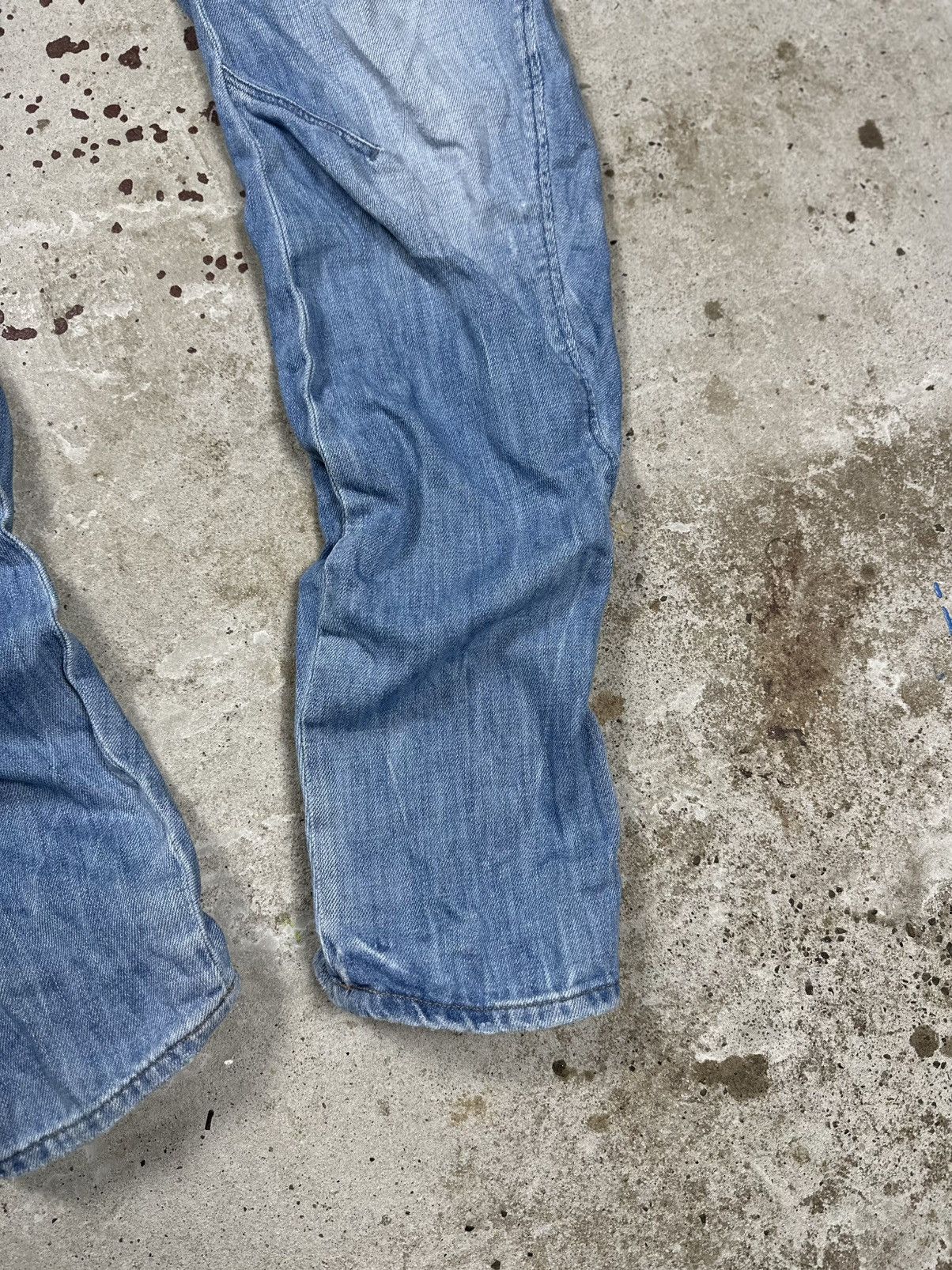 G-Star × Japanese Brand × Vintage Vintage Y2K G Star Raw 3301 Distressed Tapered Denim Jeans Size US 31 - 3 Thumbnail