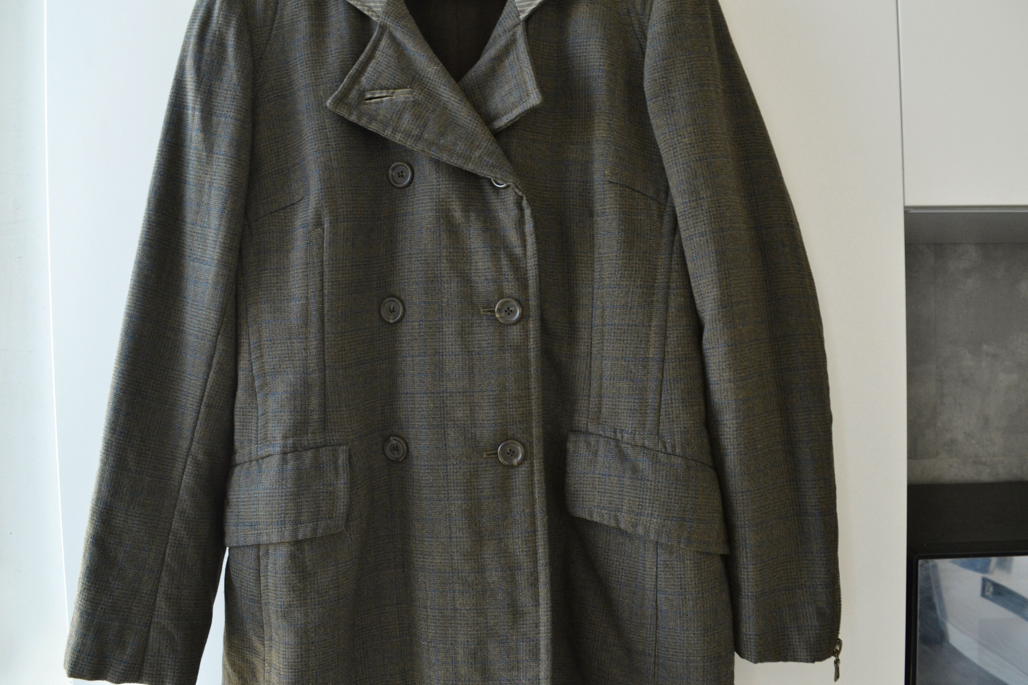 Dries Van Noten 🔴 DRIES VAN NOTEN Coat Heavy Jacket Checkered Green Size 40 Size S / US 4 / IT 40 - 5 Thumbnail