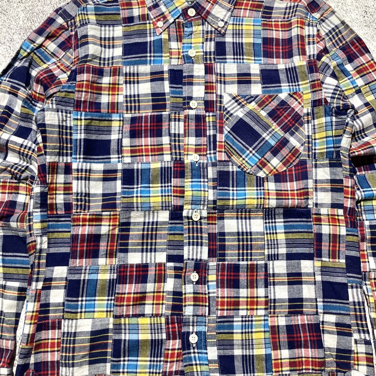 Japanese Brand 2000s Onboard Patchwork Madrass Shirt Japanese Kapital Style Size US S / EU 44-46 / 1 - 7 Thumbnail