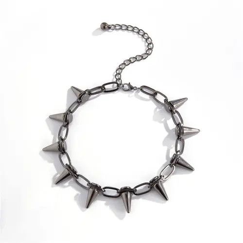 Jewelry Spike chain choker necklace,gothic jewelry Size ONE SIZE - 6 Thumbnail