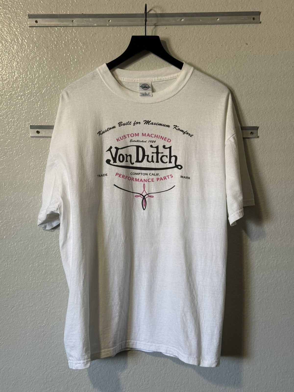 Von Dutch Y2K Von Dutch Performance Parts White Graphic Logo Tee XL Size US XL / EU 56 / 4 - 1 Thumbnail